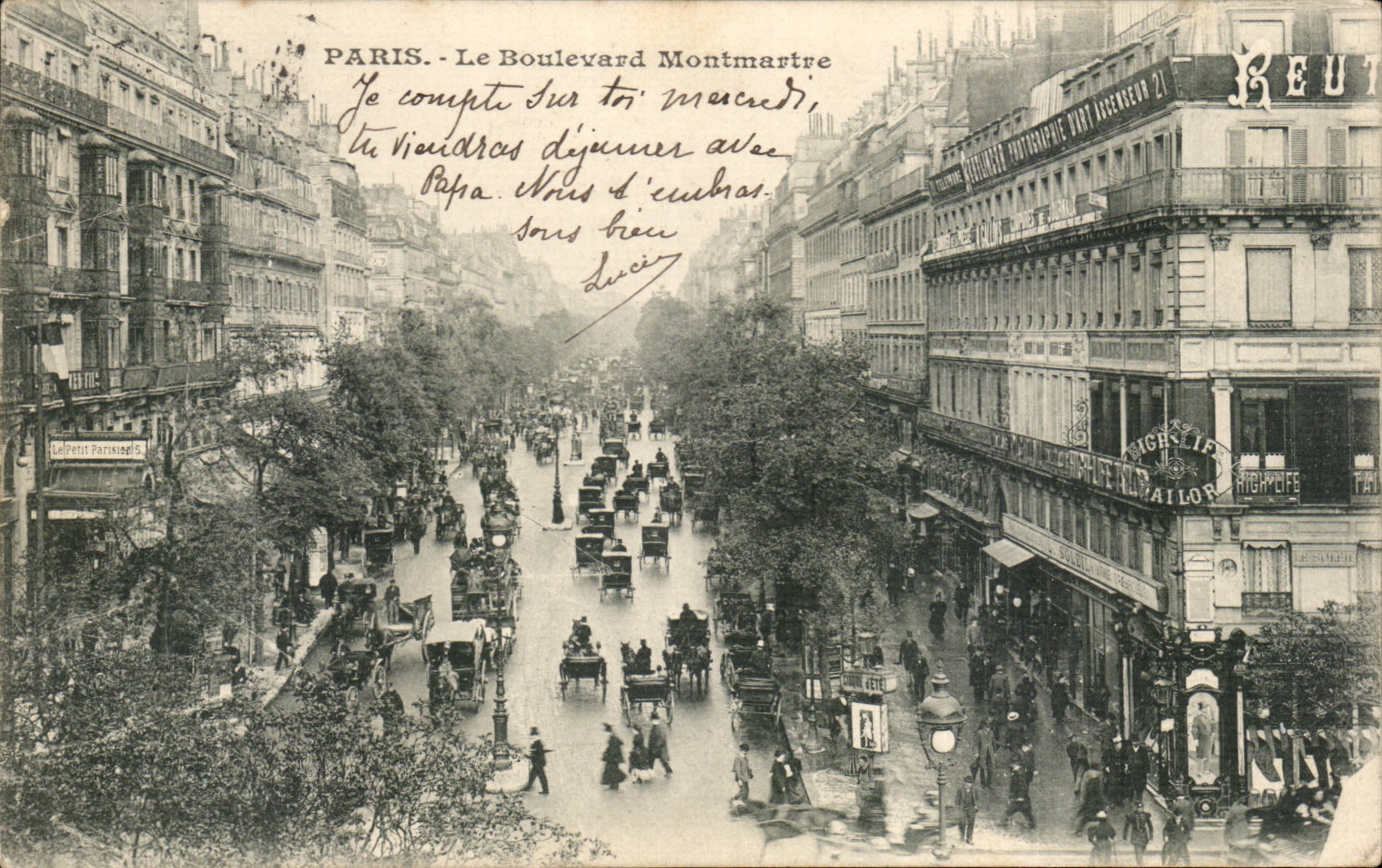Paris CPA le boulevard Montmartre