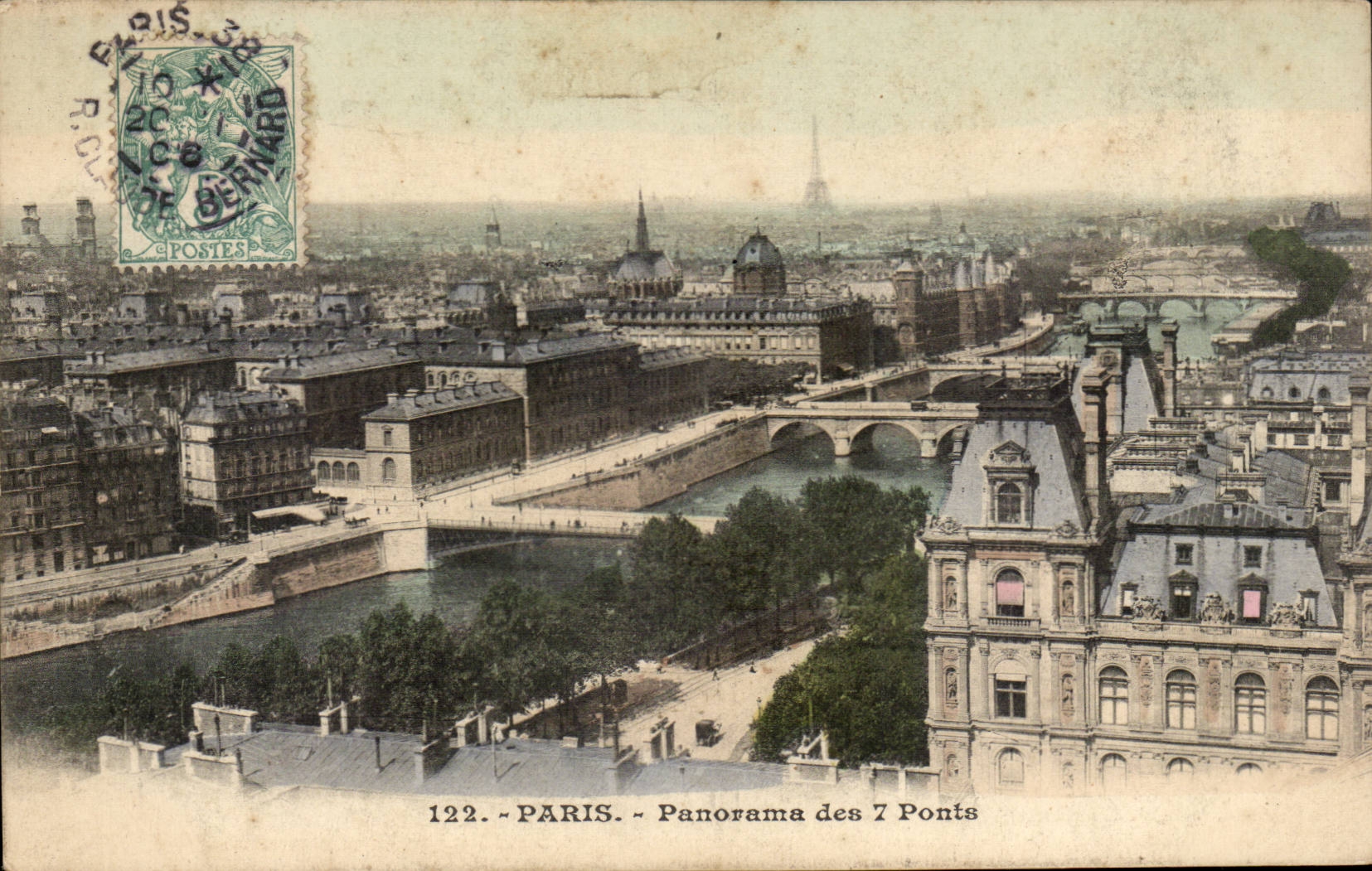 Paris CPA Panorama des 7 ponts
