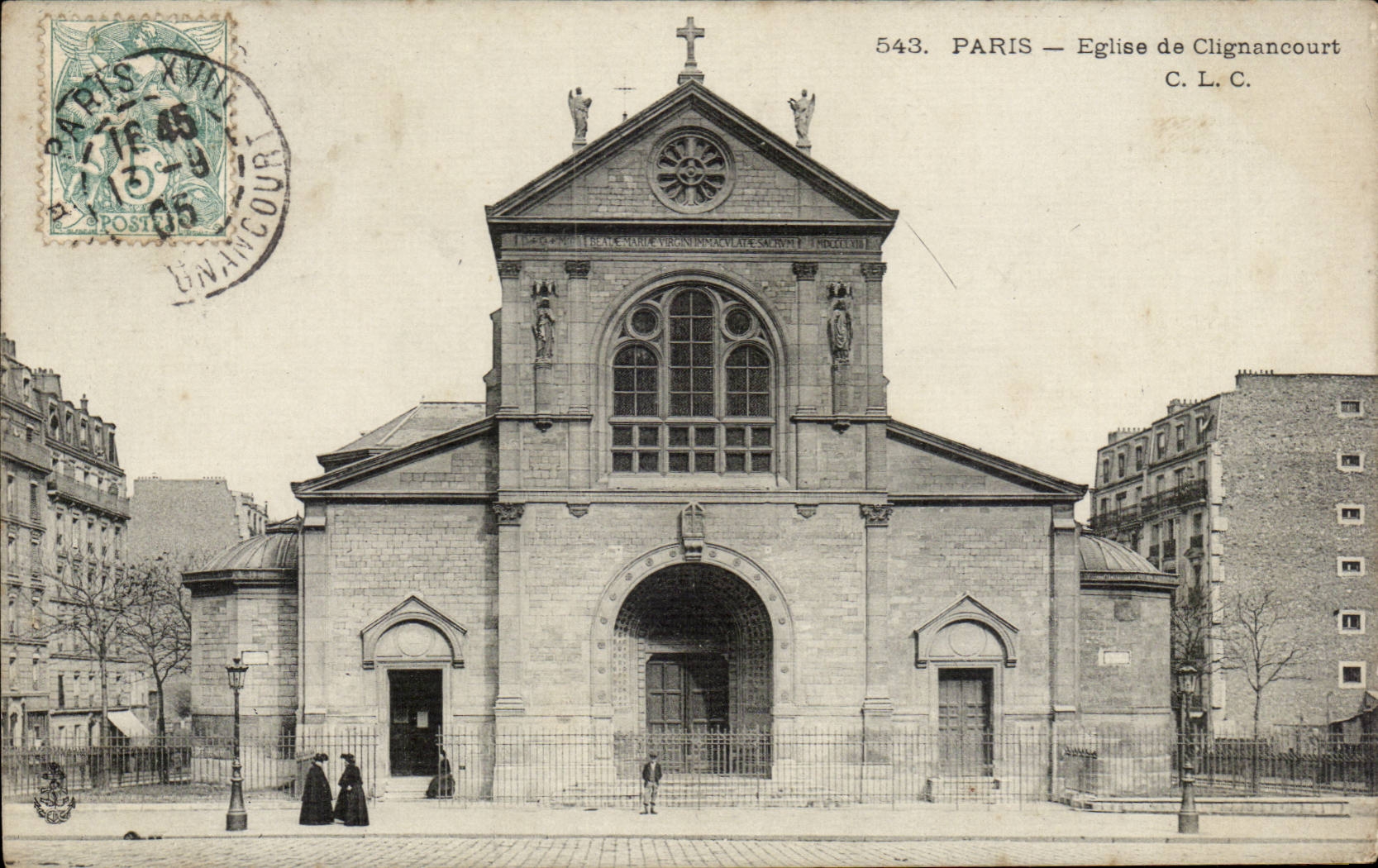 Paris CPA Eglise de Clignancourt