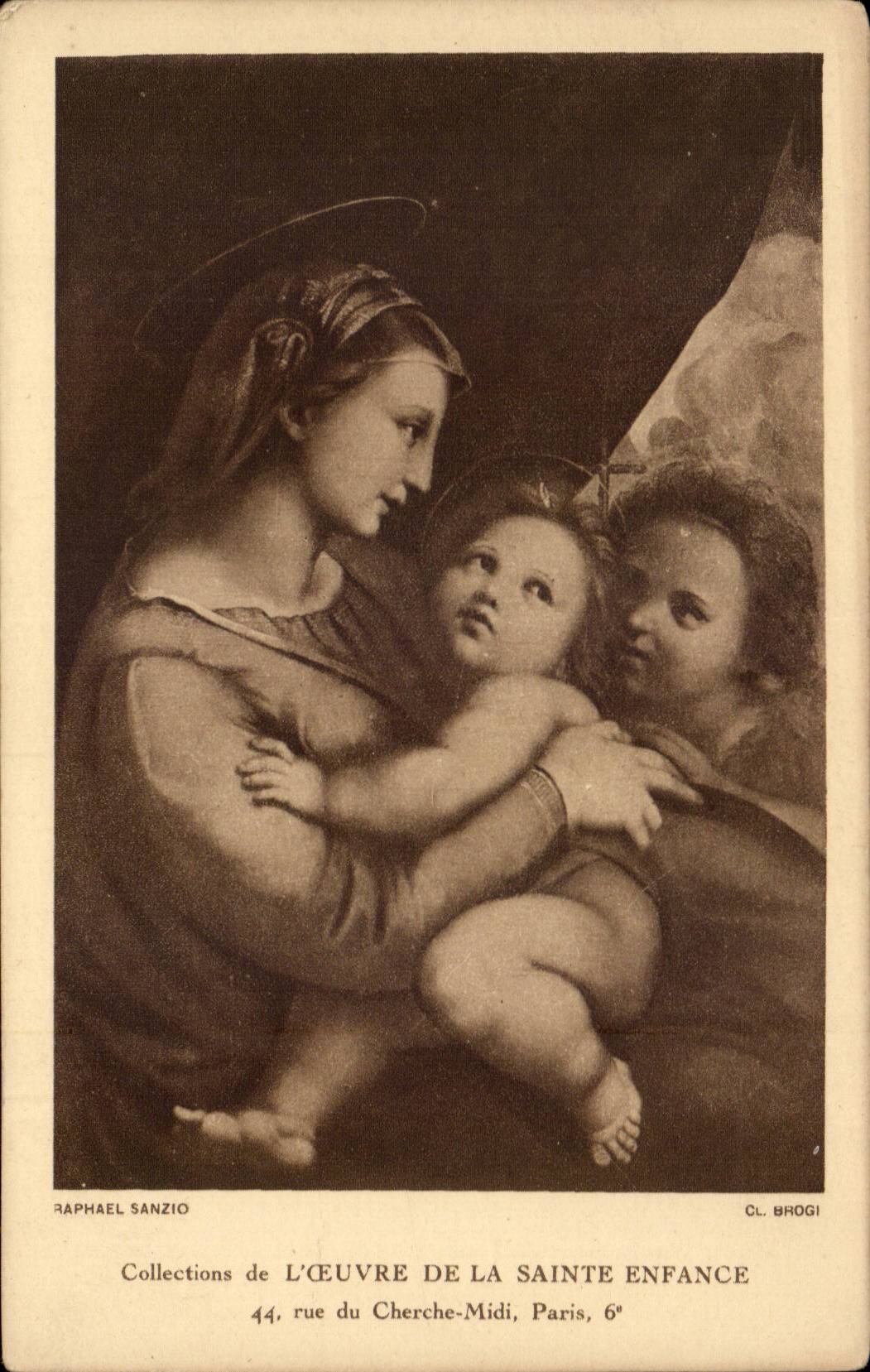 Paris CPA L'oeuvre de la petite enfance 44 rue du cherche Midi Rapahel Sanzio 