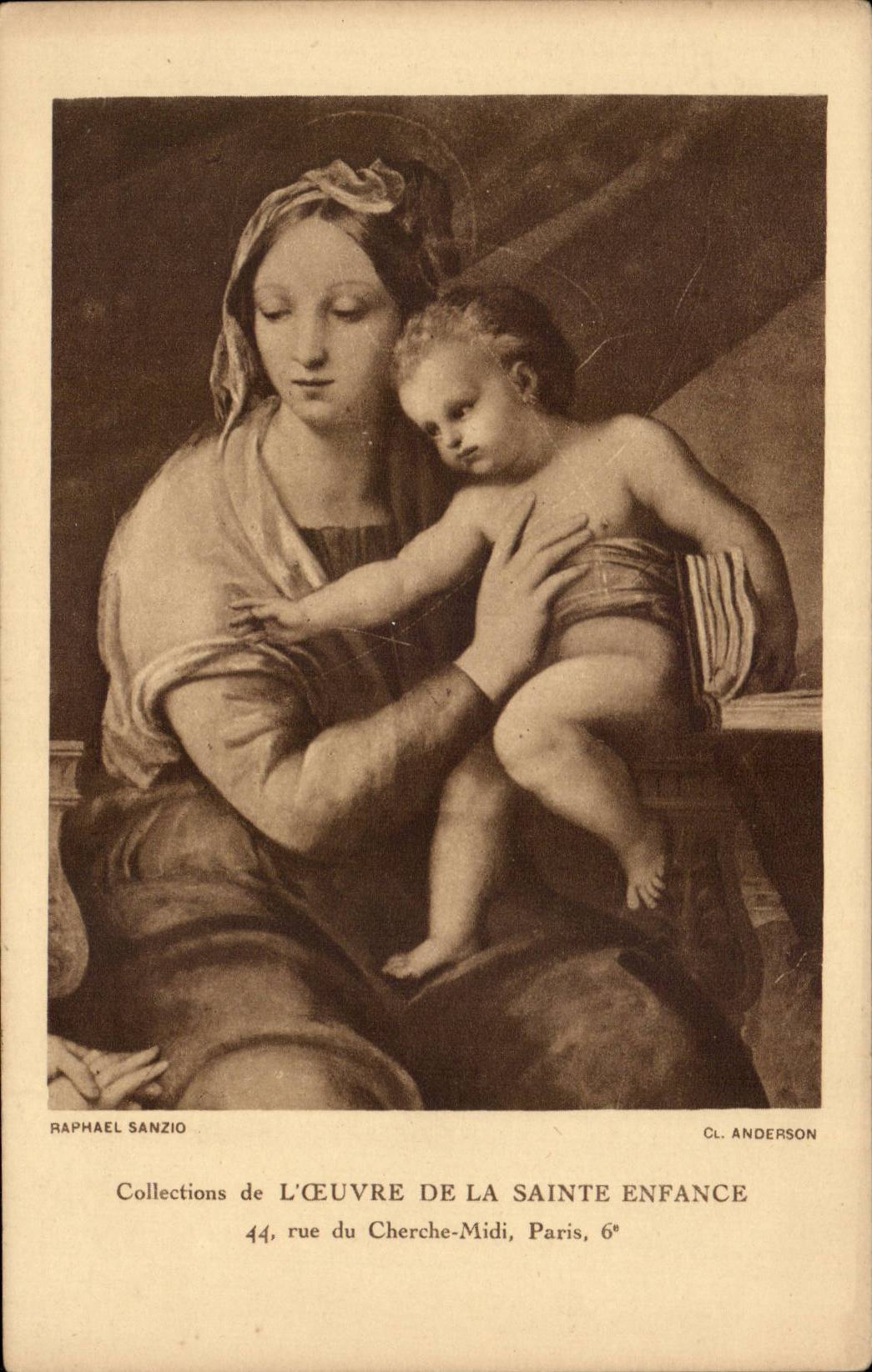 Paris CPA L'oeuvre de la petite enfance 44 rue du cherche Midi Rapahel Sanzio 