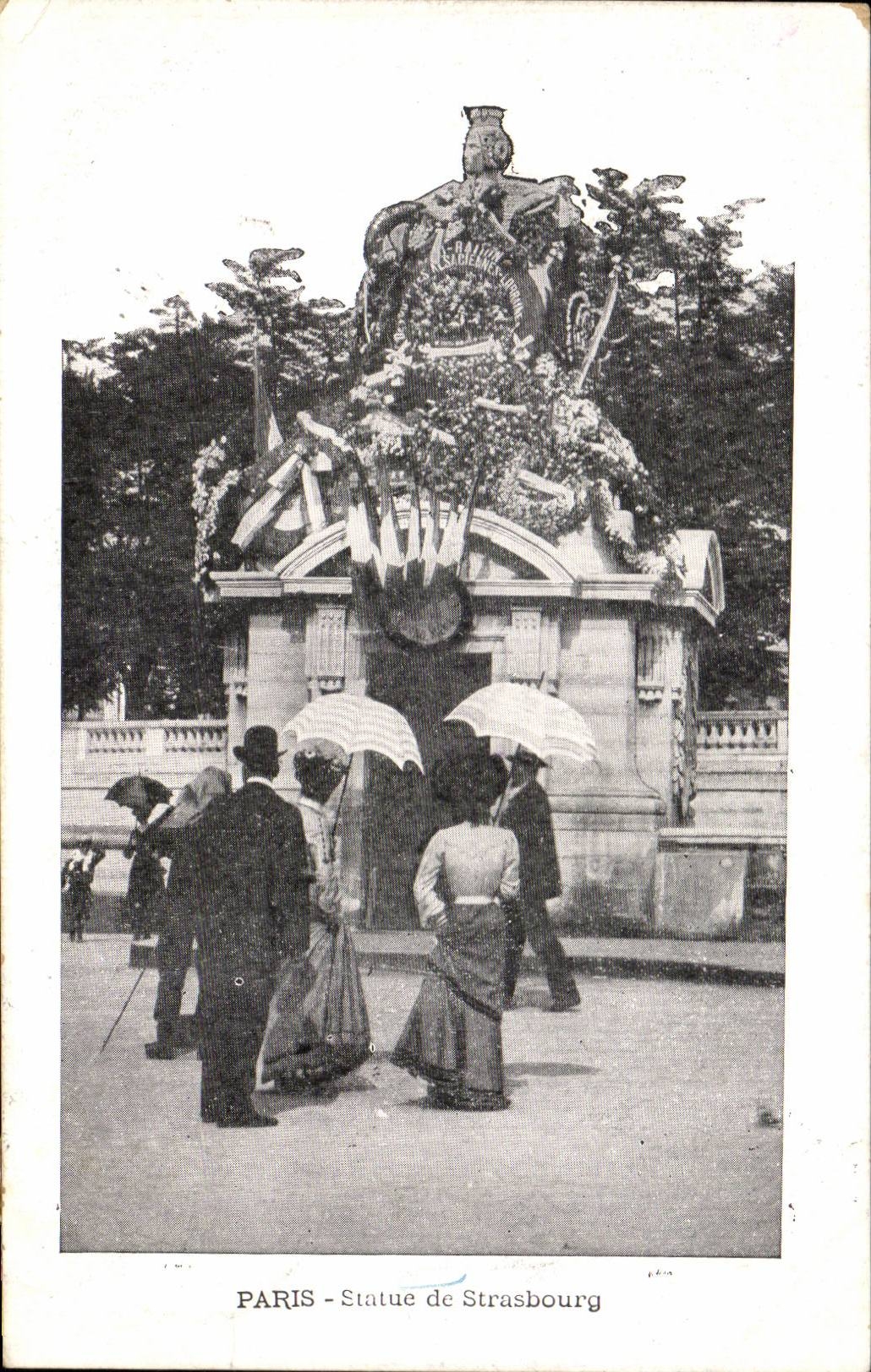 Paris CPA Statue de Strasbourg