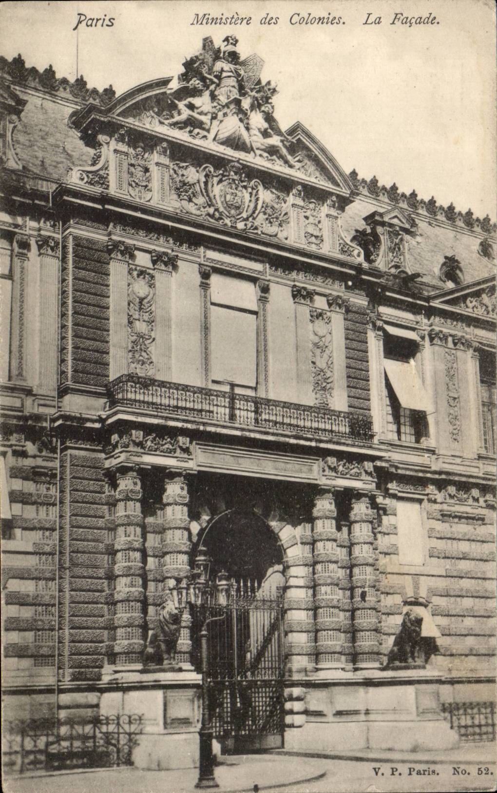 Paris CPA Ministry for the colonies the frontage