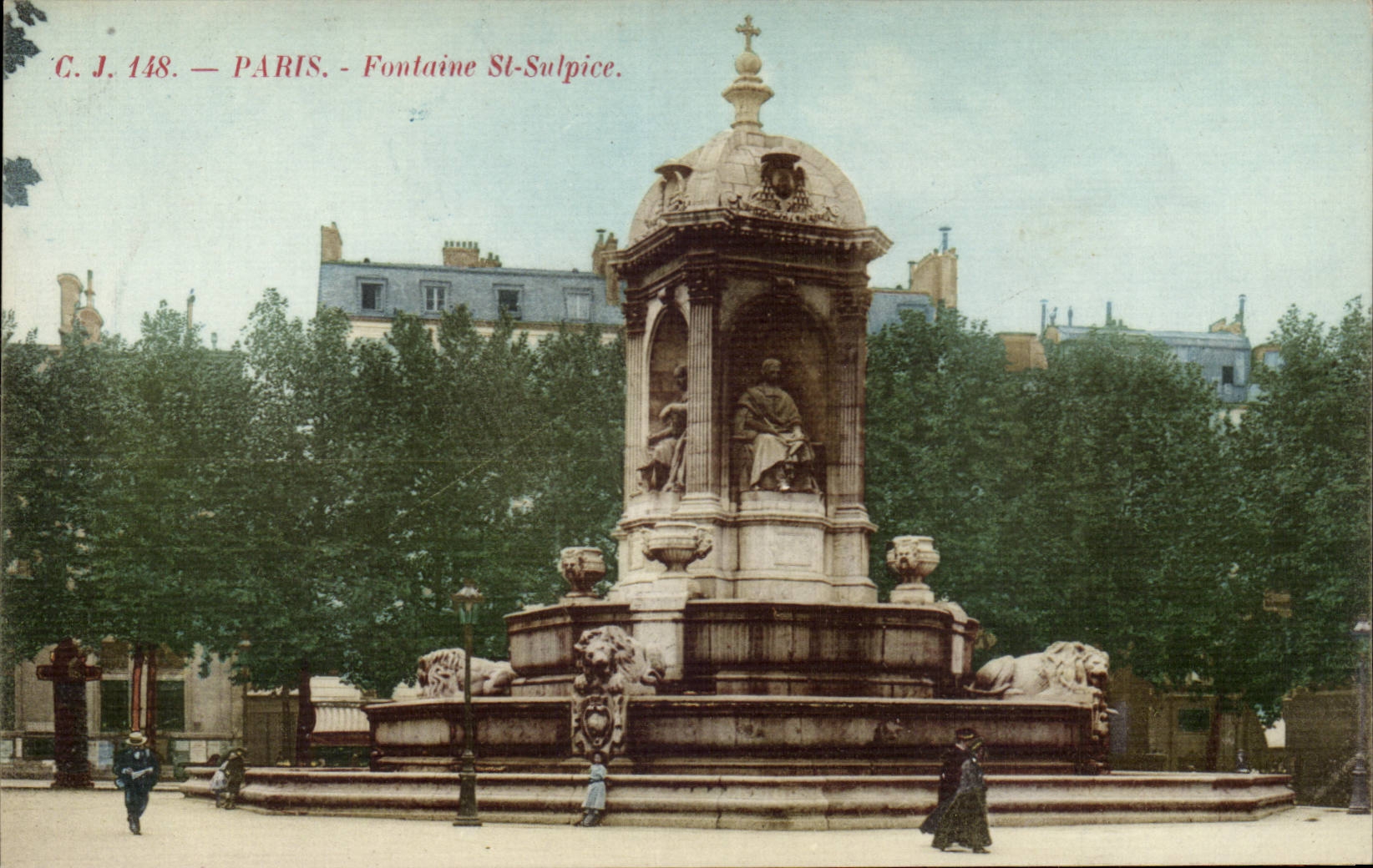 Paris CPA Fontaine St Sulpice