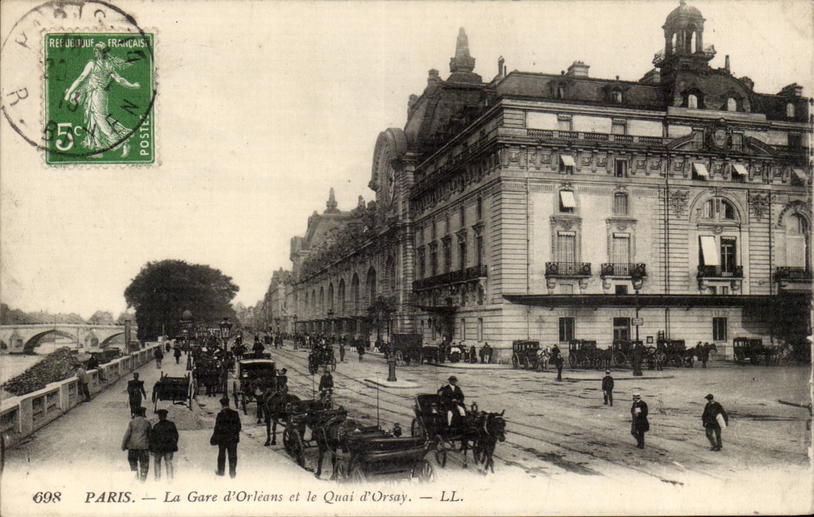 Paris CPA Train station of Orleans and the quay of orsay
