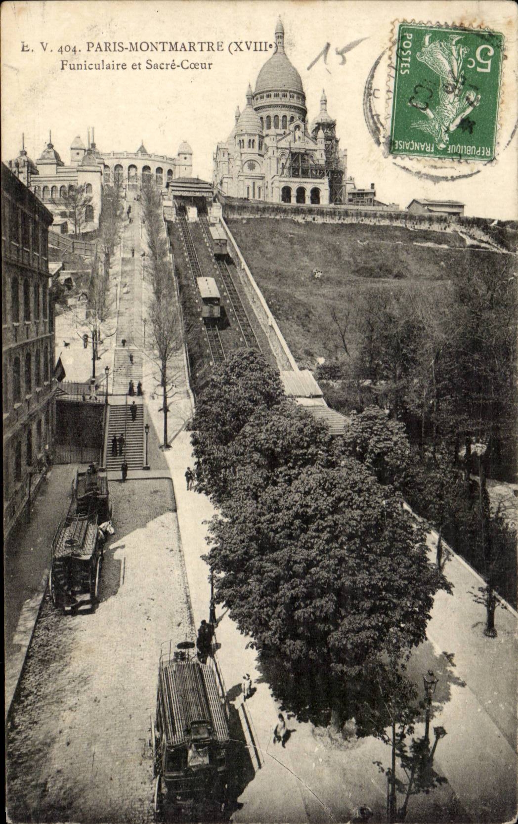 Paris CPA Funiculaire du Sacre Coeur Montmartre