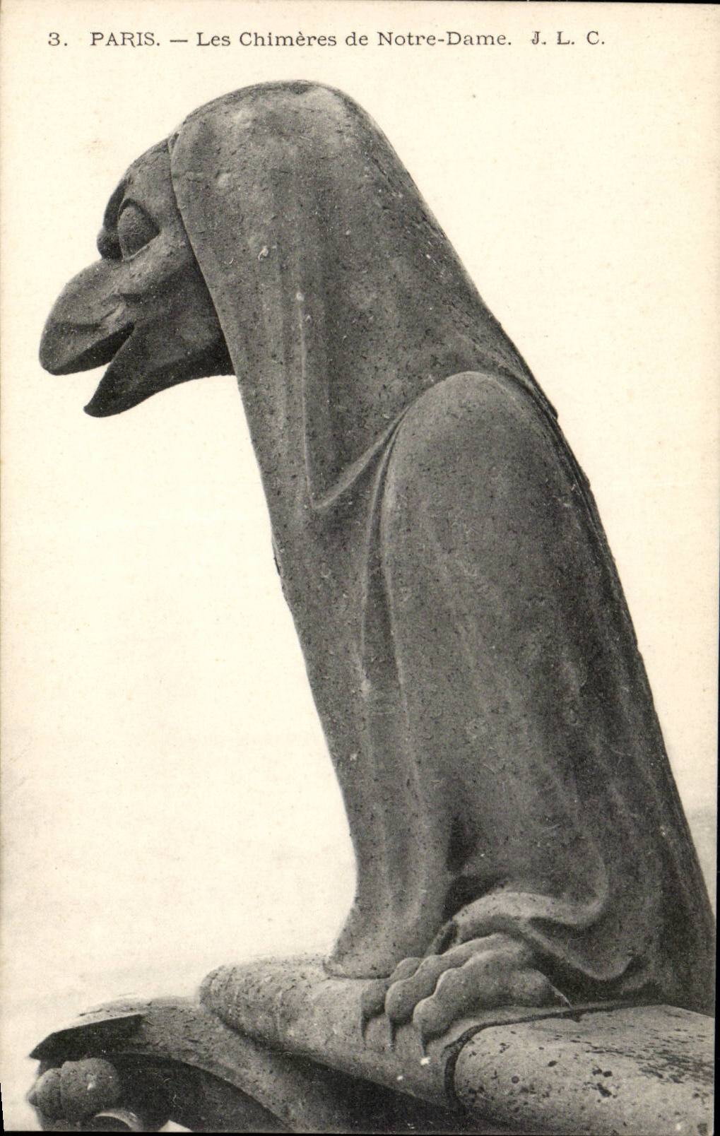 Paris CPA Les chimeres de Notre Dame