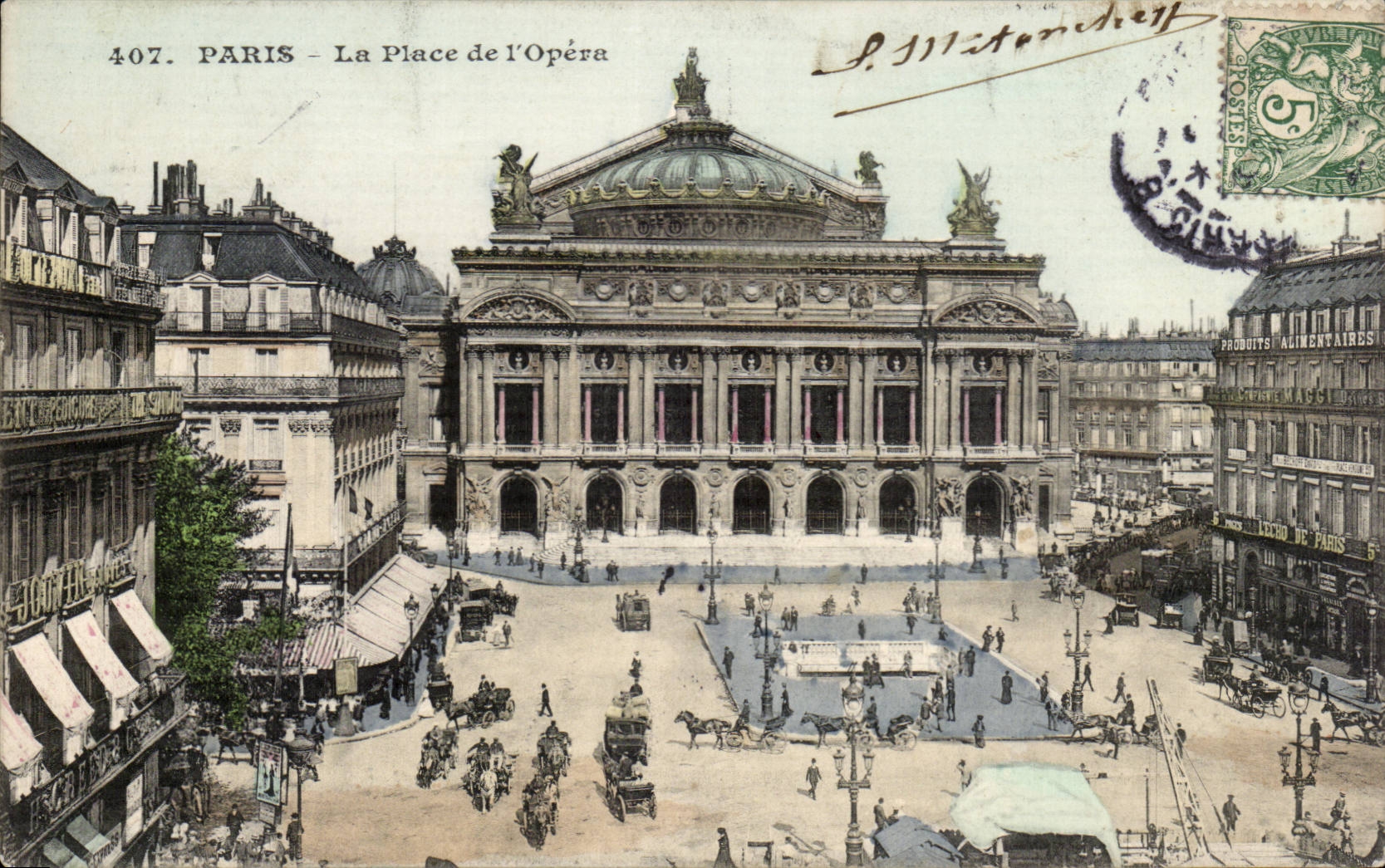 Paris CPA La place de l'Opera