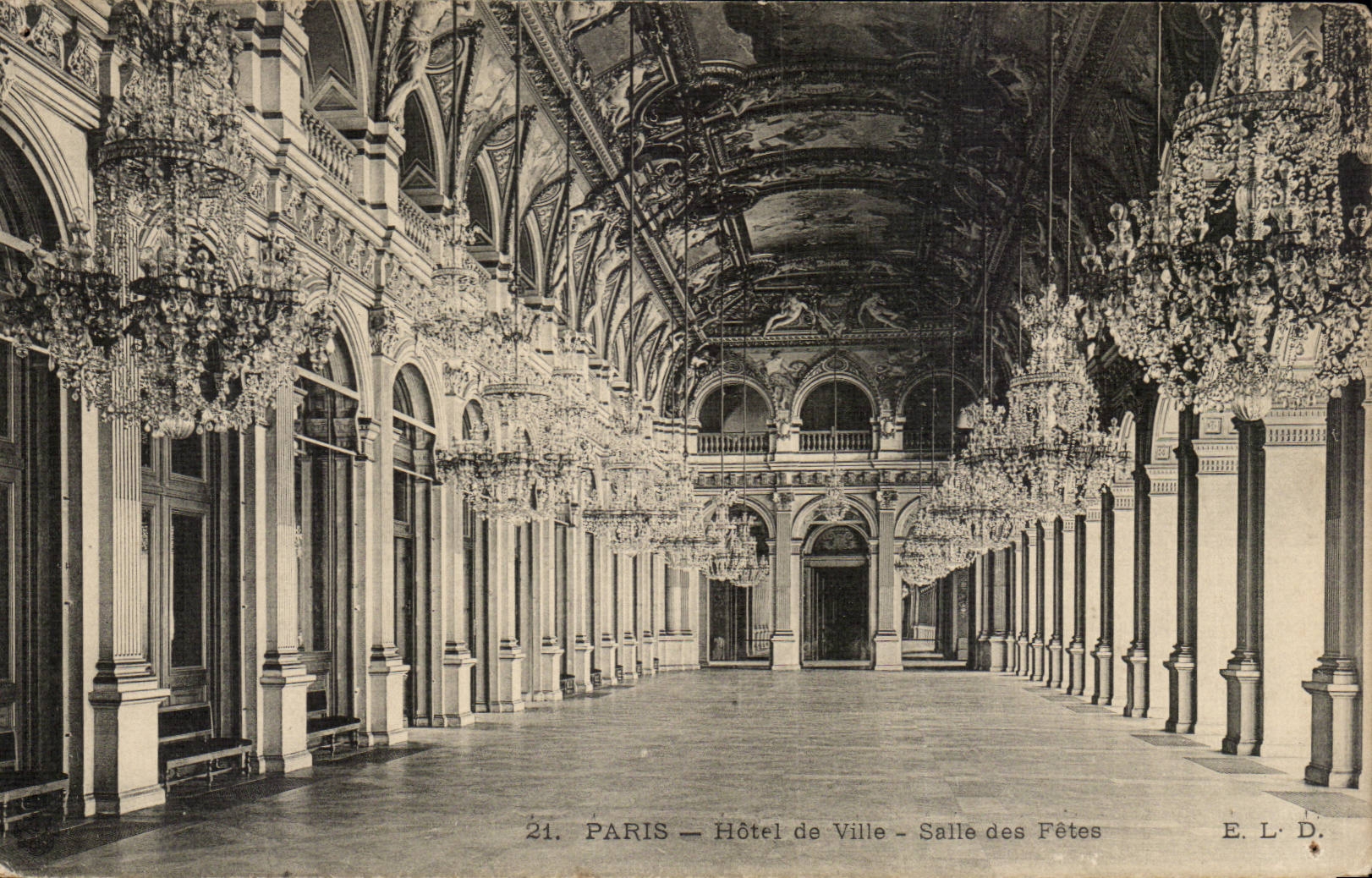 Paris CPA Hotel de ville Salle des fetes