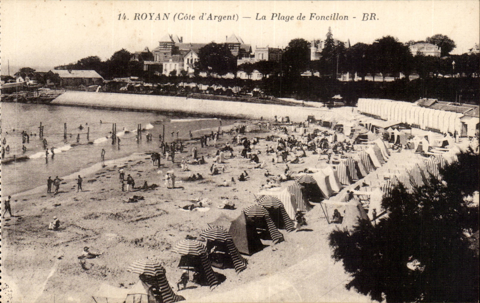 Royan CPA der Strand von Foncillon