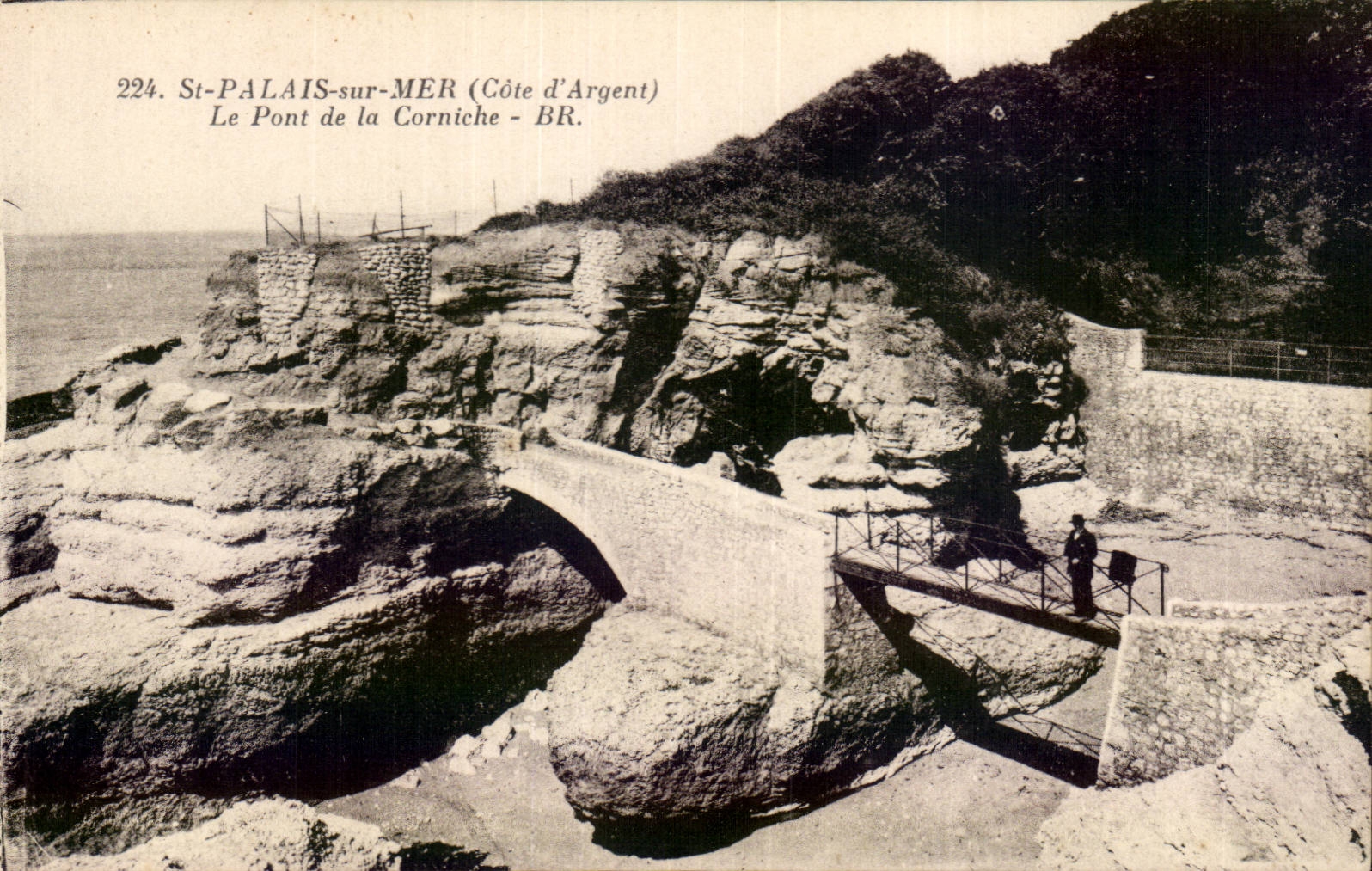 Saint Palate on sea CPA the bridge of the cornice