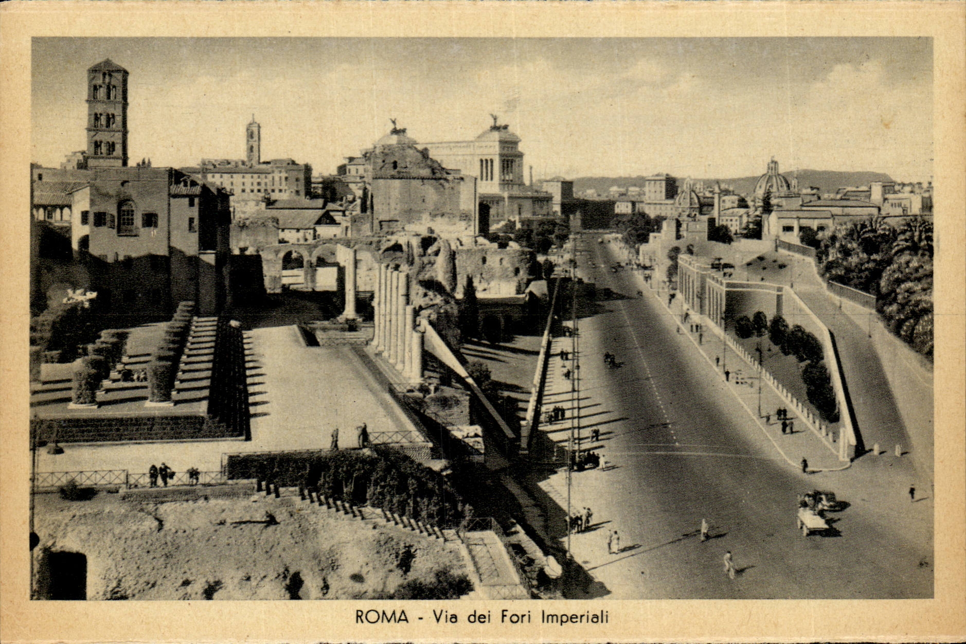 Italy Italia Roma CPA Via del Fori Imperiali