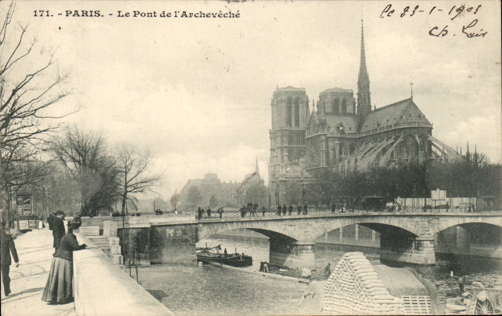 Paris CPA Pont de l'archeveche