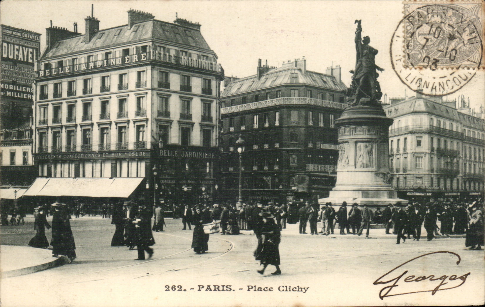 Paris CPA Places Clichy