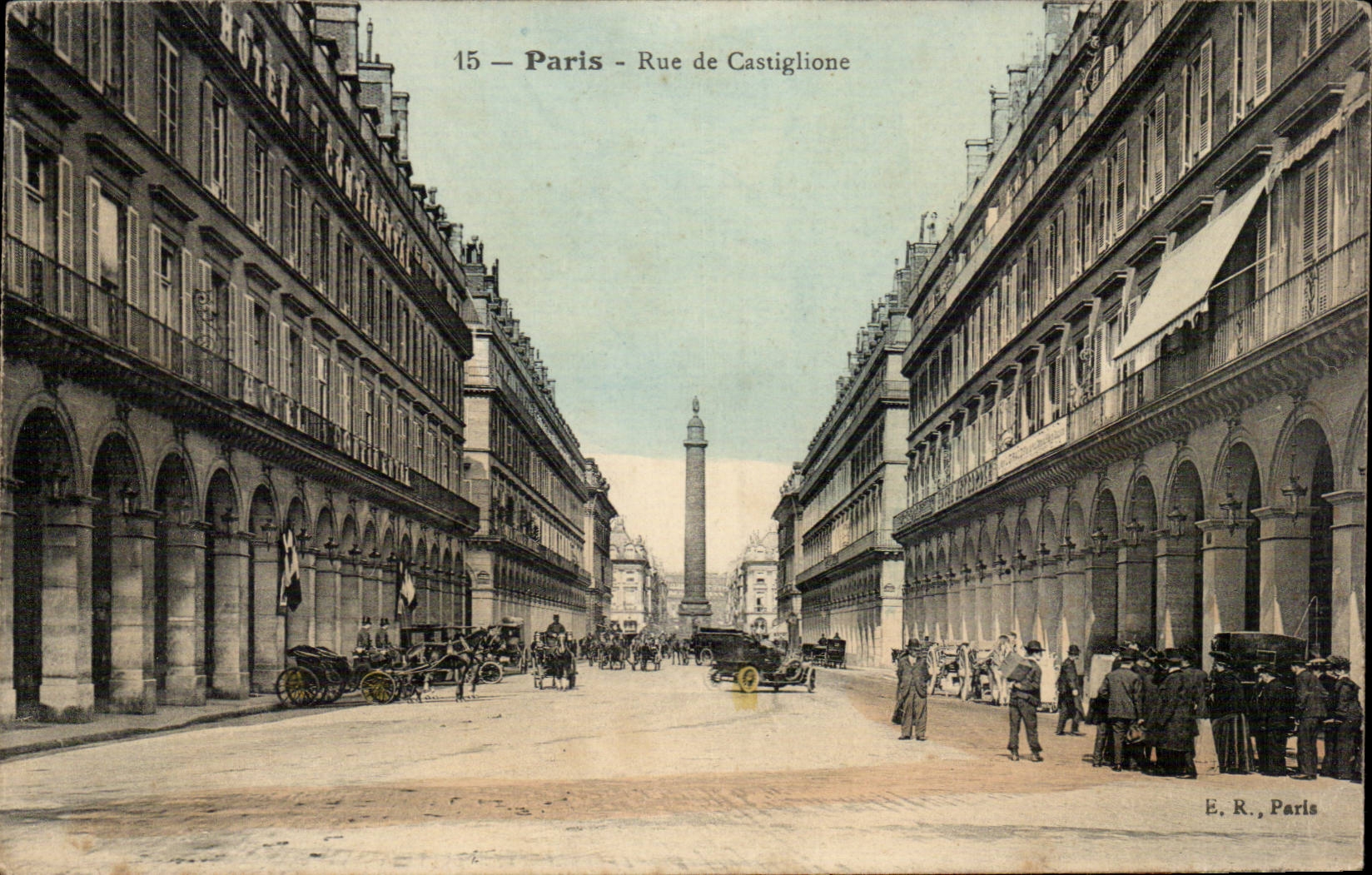 Paris CPA Street of Castiglione