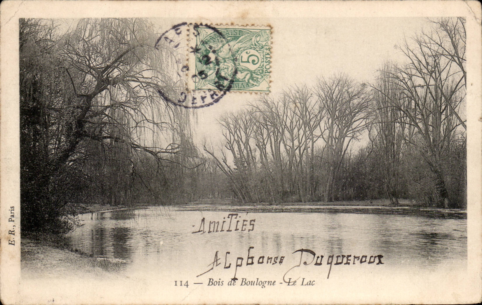 Paris CPA Bois de Boulogne Le lac