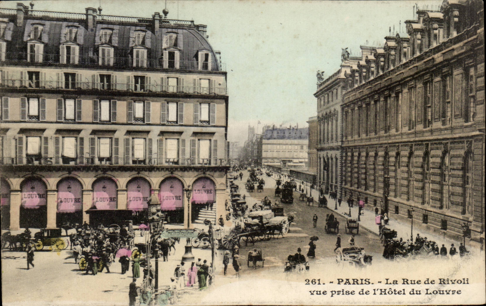Paris CPA la rue de Rivoli Vue prise de l'hotel du louvre