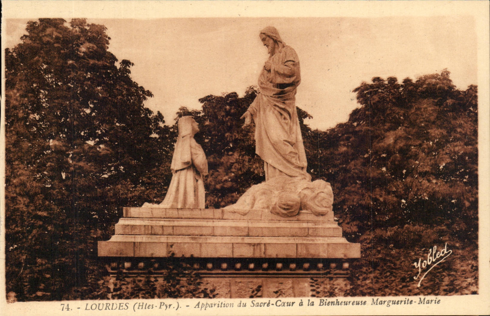 Lourdes - Appearance of the Sacring Heart in Bienheurese Marguerite Marie CPA