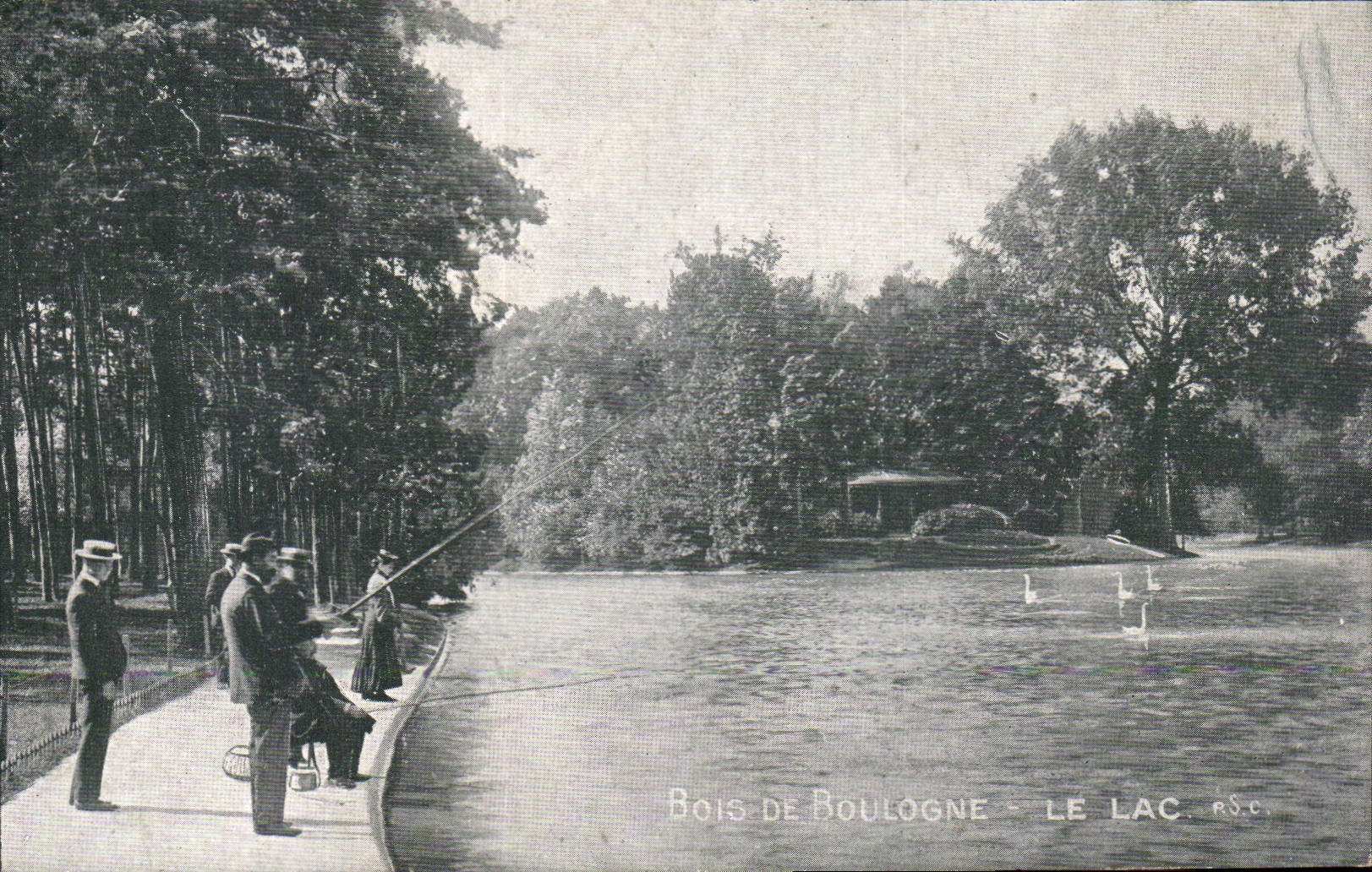 Paris - 16 - Bois de Bouogne - Le Lac - La Peche - Canne a Peche CPA 