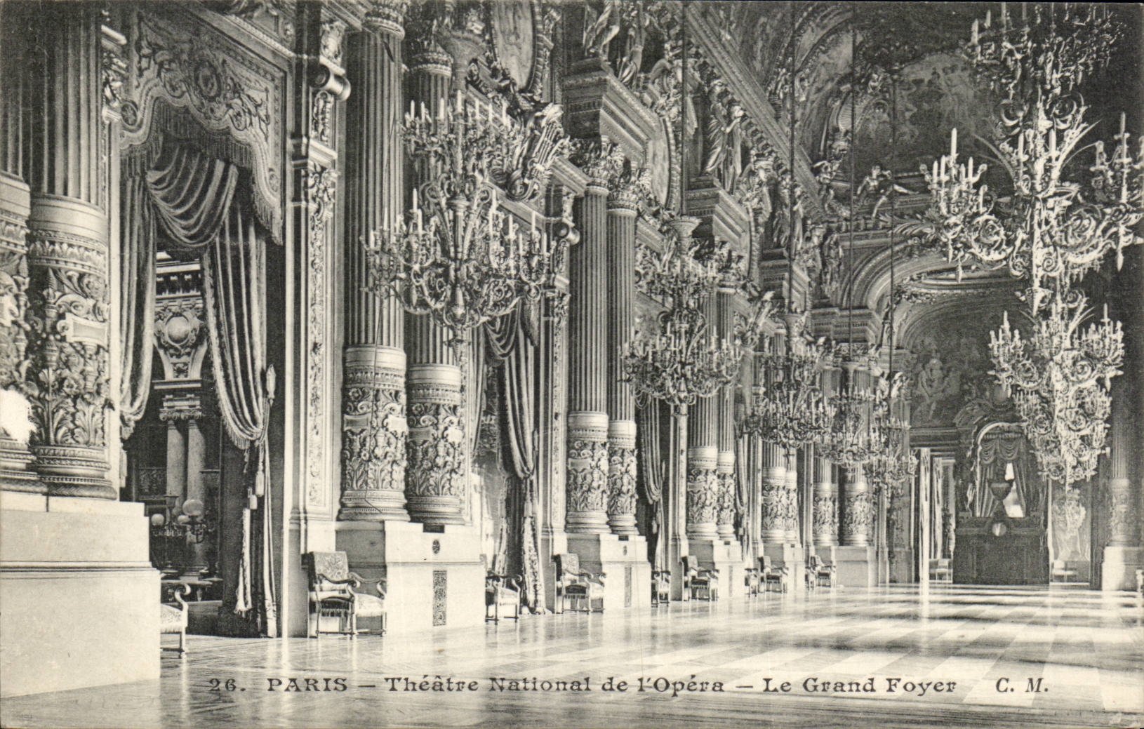 Paris - 9 - Theatre National de l'Opera - Le Grand Foyer CPA