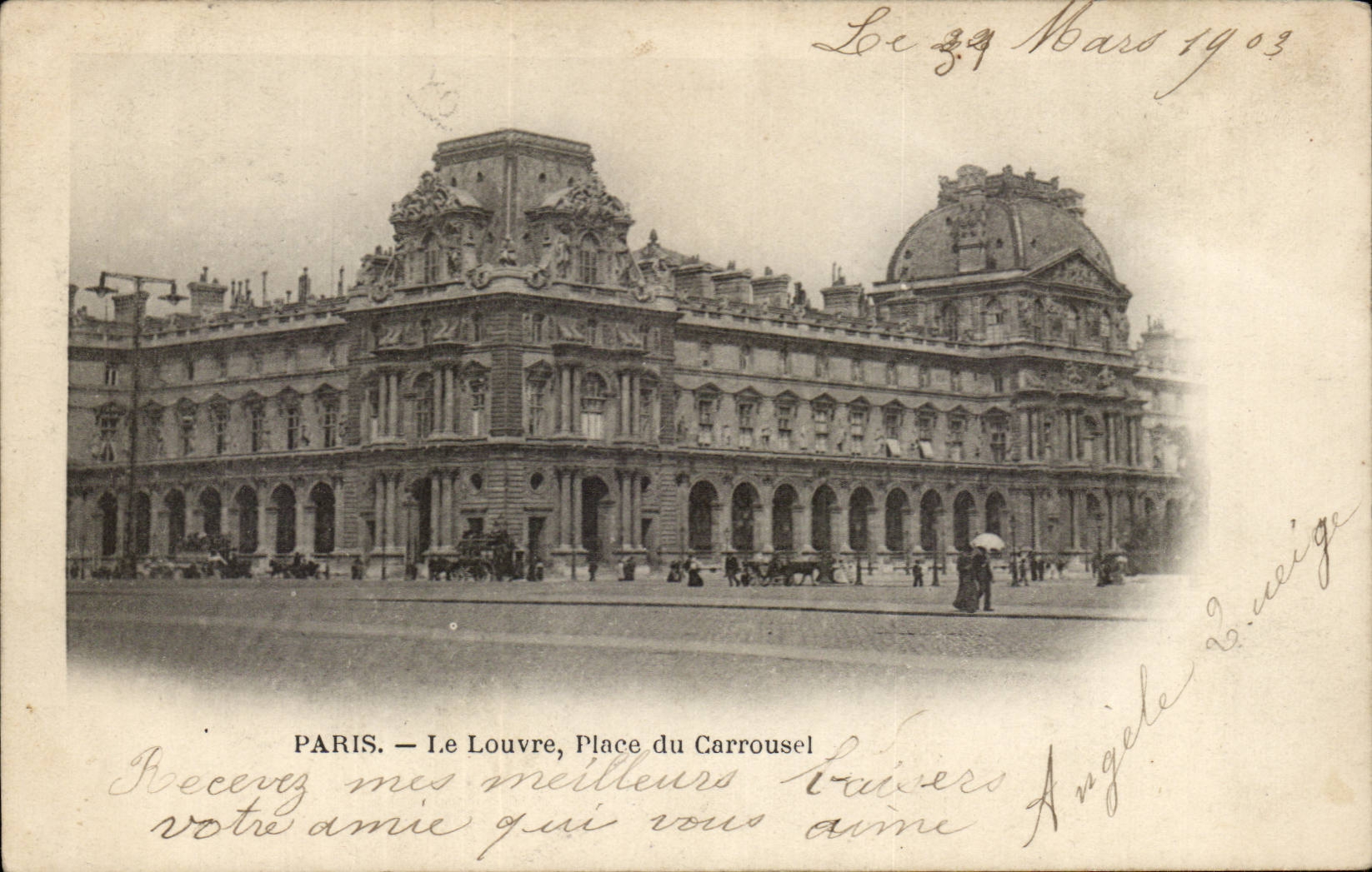 Paris - 1 - Le Louvre - Place du Carrousel - CPA 