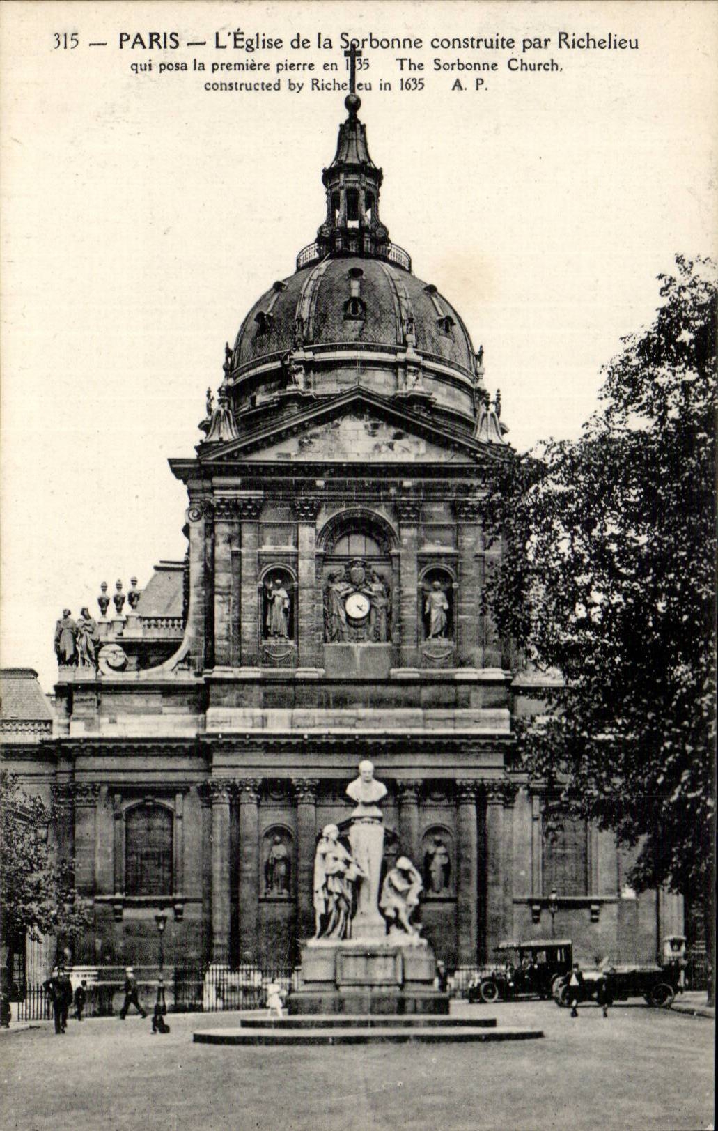 Paris - 5 - Sorbonne - Church CPA