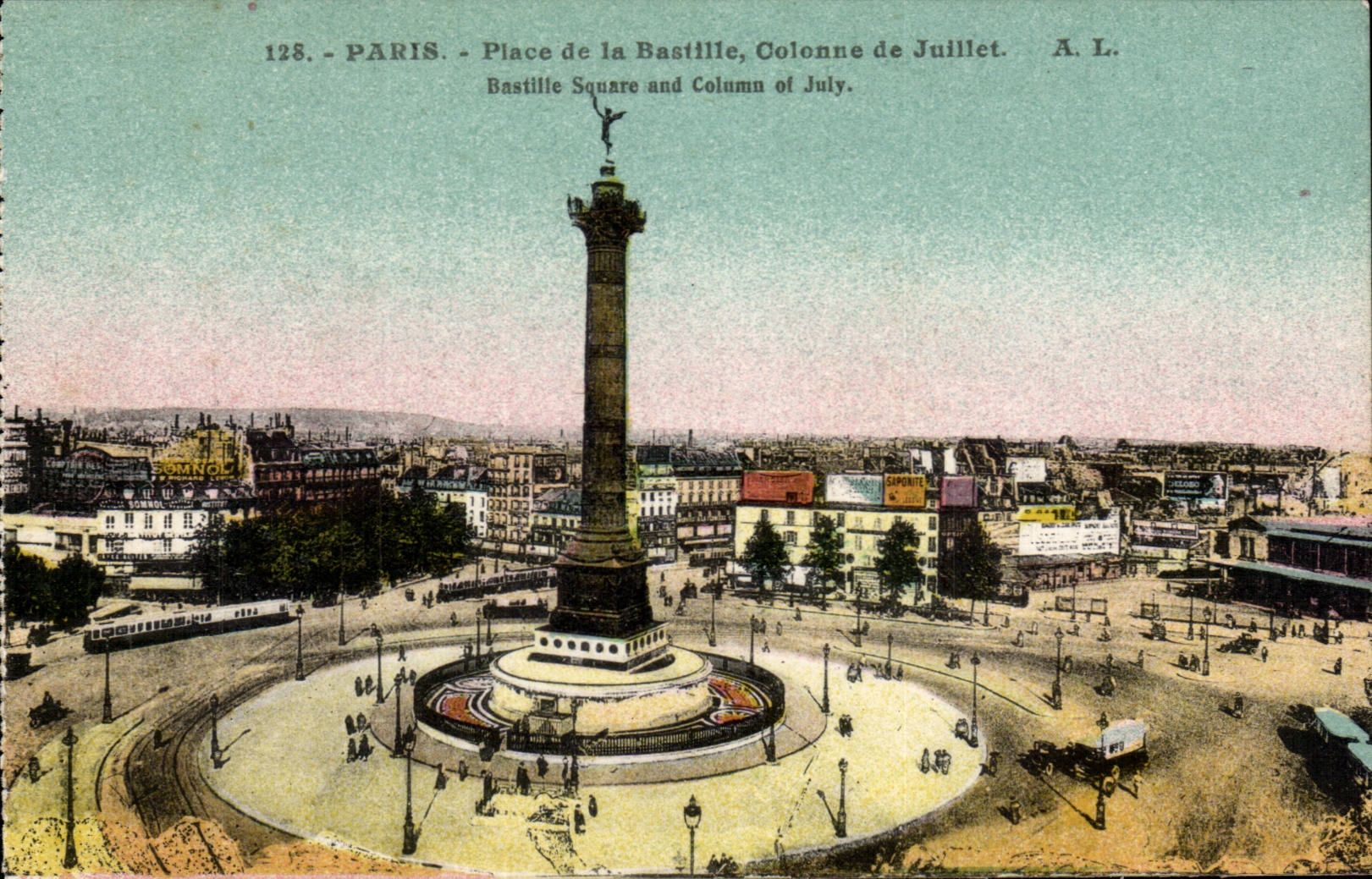 Paris - 11 - the Place Bastille - Column of July - CPA