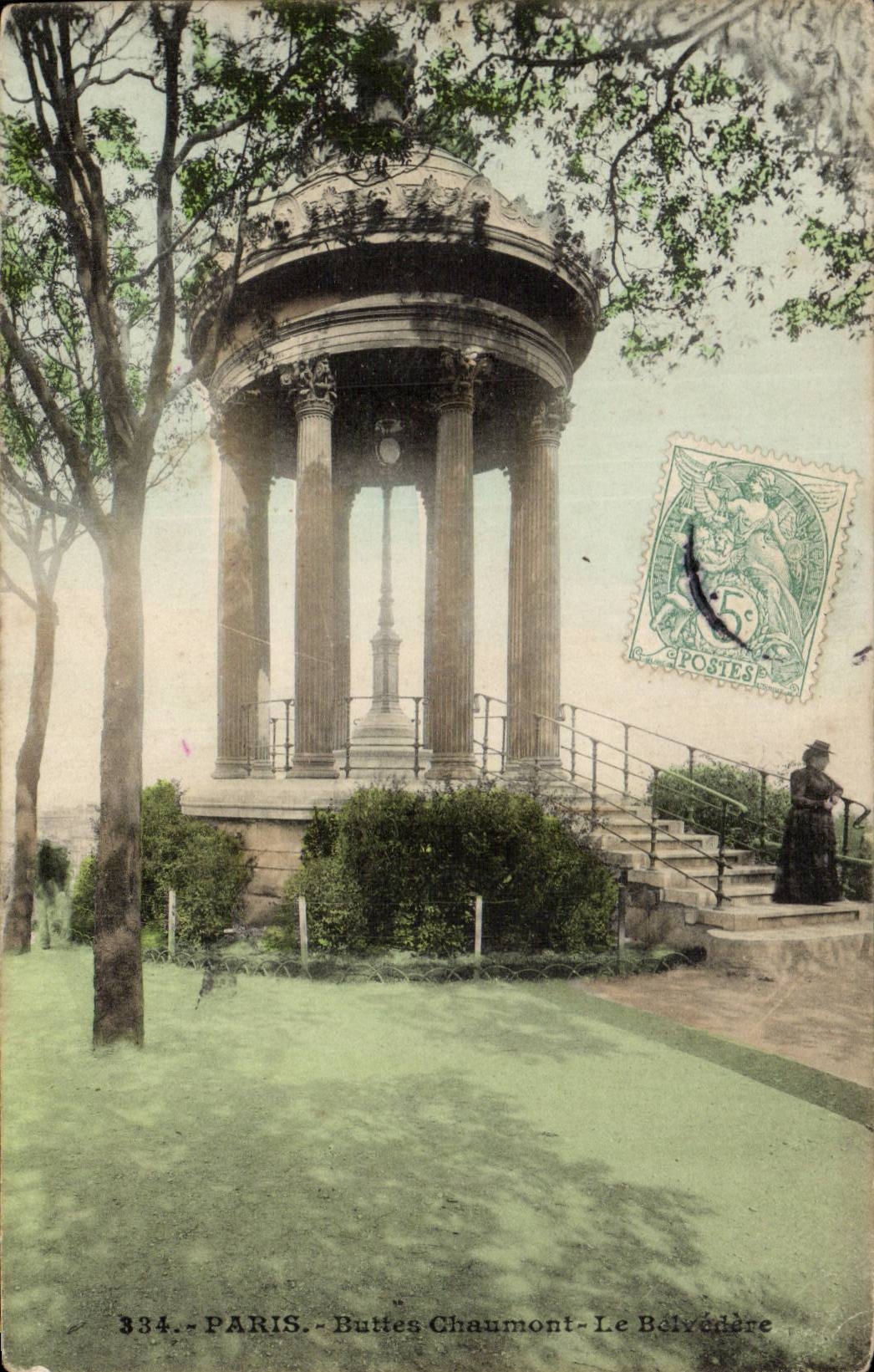 Paris - 19 - Park of the Chaumont Hillocks - the View-point - CPA