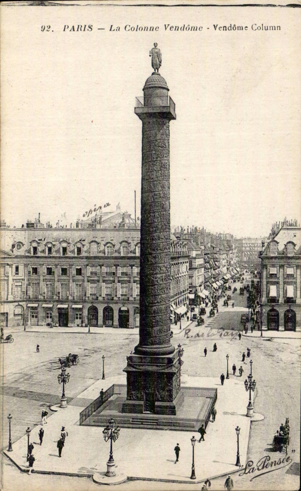 Paris - 1 - La Colonne Vendome CPA 
