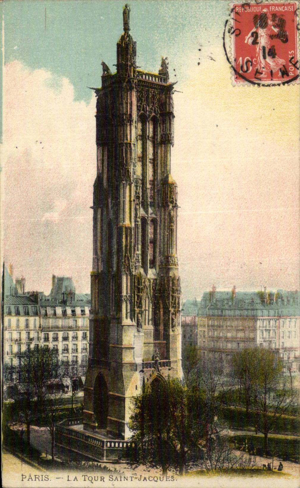 Paris - 4 - La Tour Saint Jacques CPA 