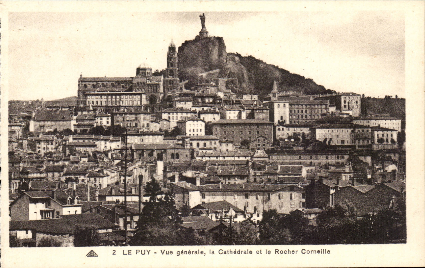 Puy - View - the Cathedral and the Rock Crow - CPA