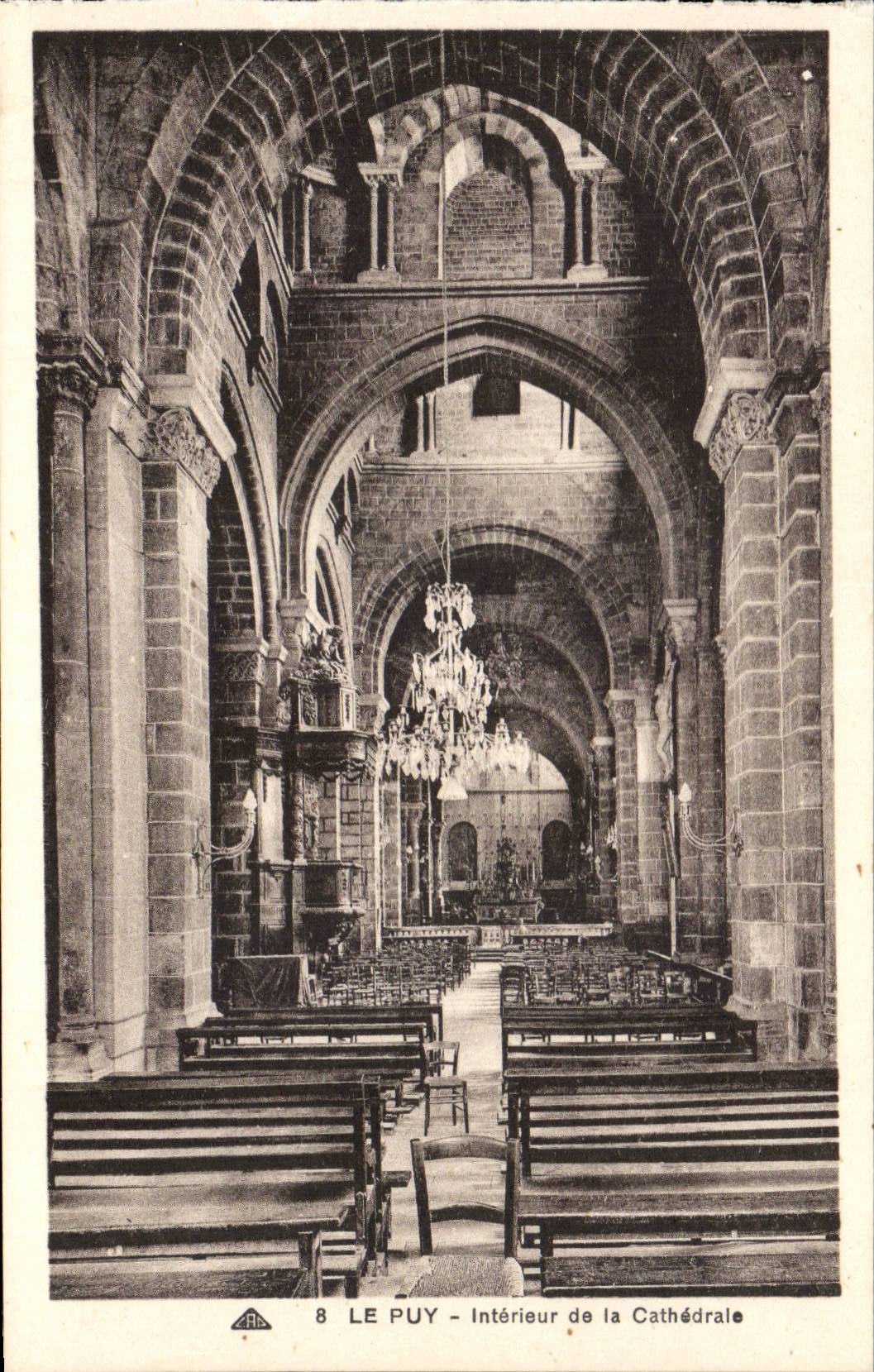 Puy - Interior of the Cathedral - CPA