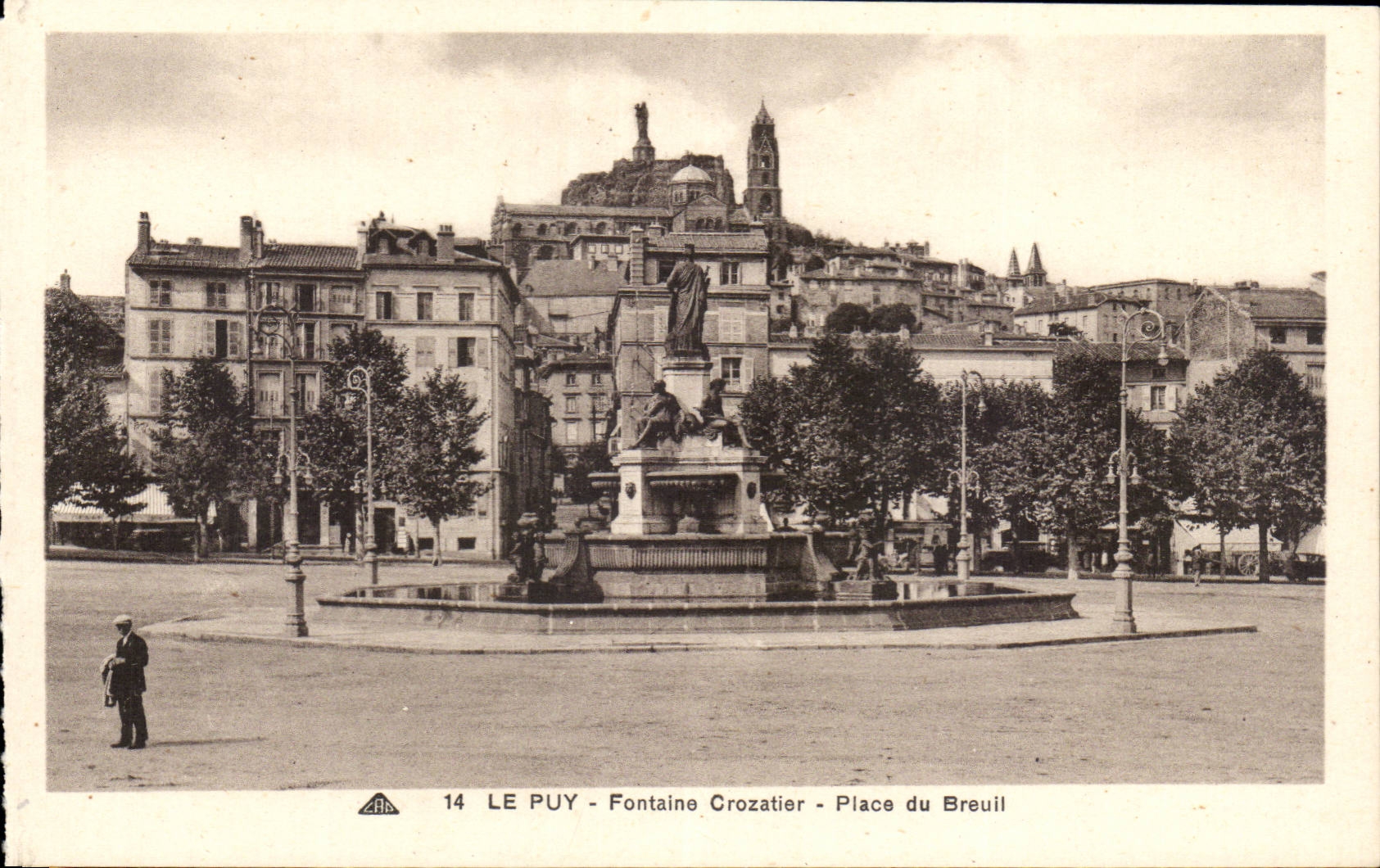 Puy - Crozatier Fountain - Place of Breuil - CPA