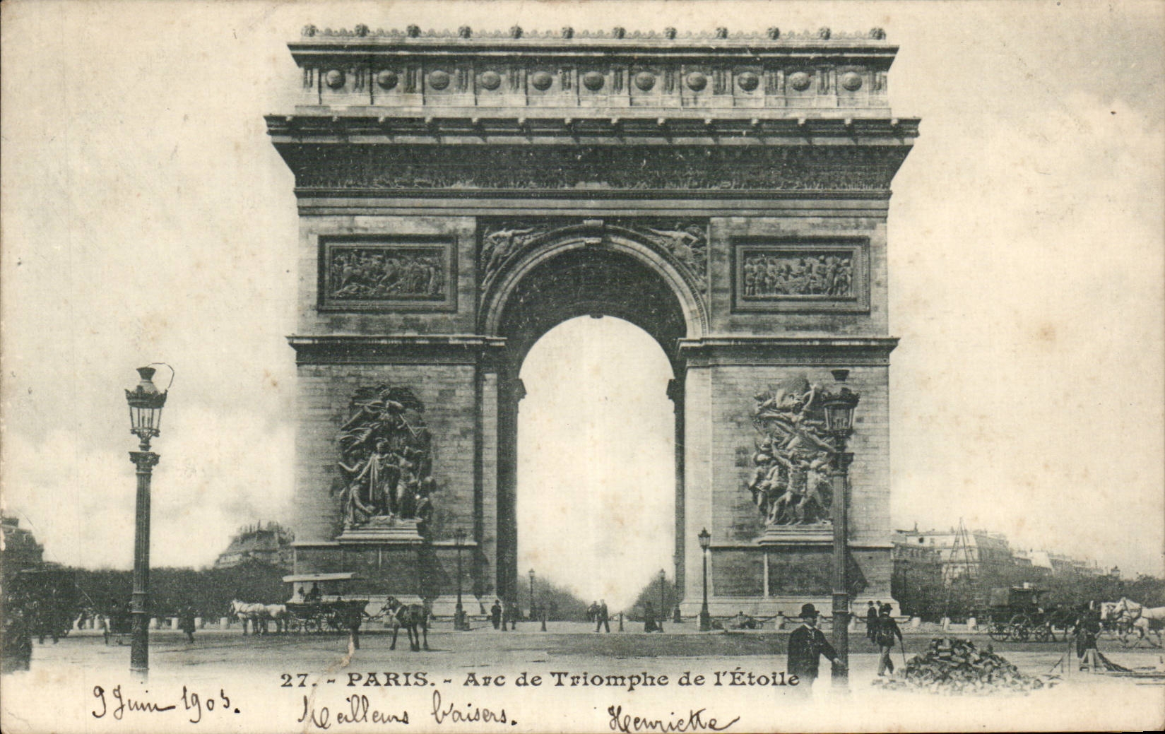 Paris - 8 - Arc de Triomphe of Etoile - CPA