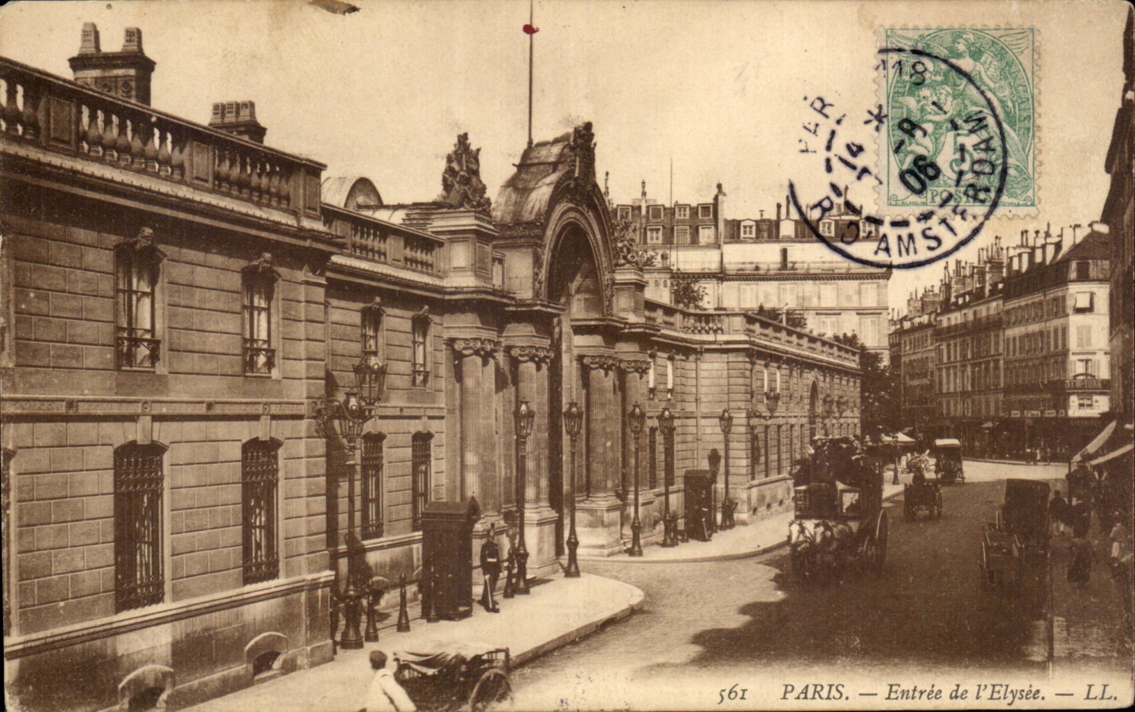 Paris - 8 - Entrance of the Elysium - CPA