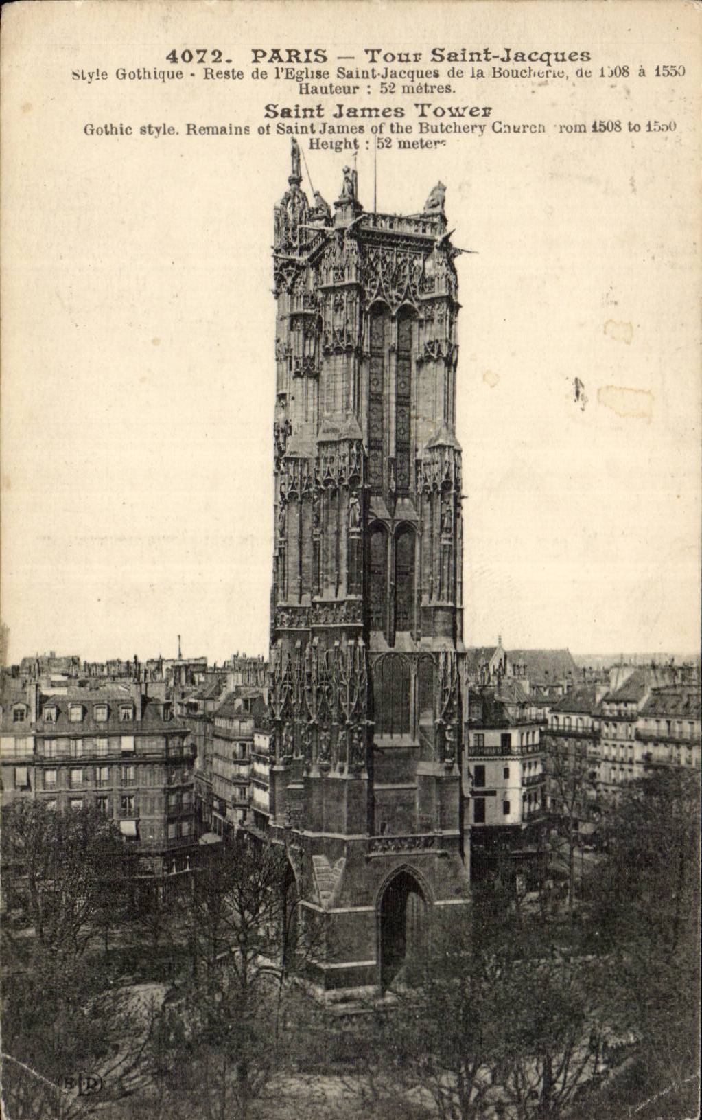 Paris - 4 - Tour St Jacques - CPA