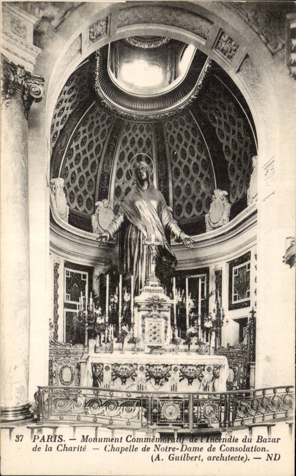 Paris - 1 - Monument de l'Incendie du Bazar de la Charite - CPA