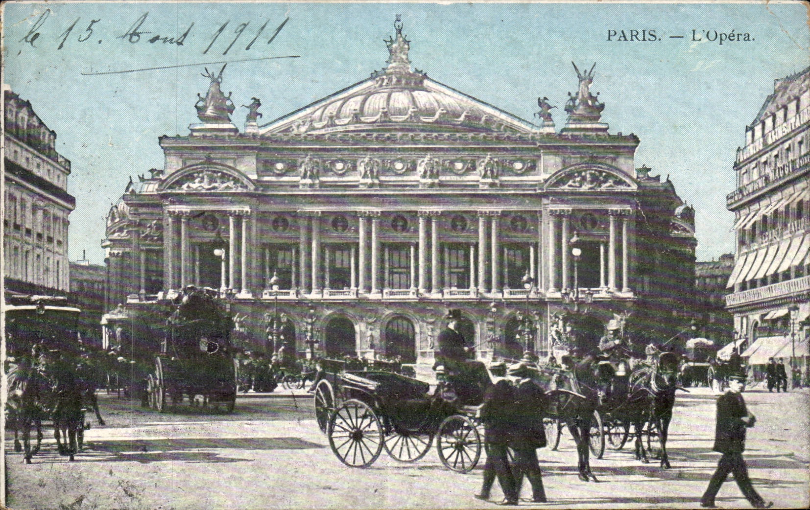 Paris - 9 - L'Opera - caleche - CPA 