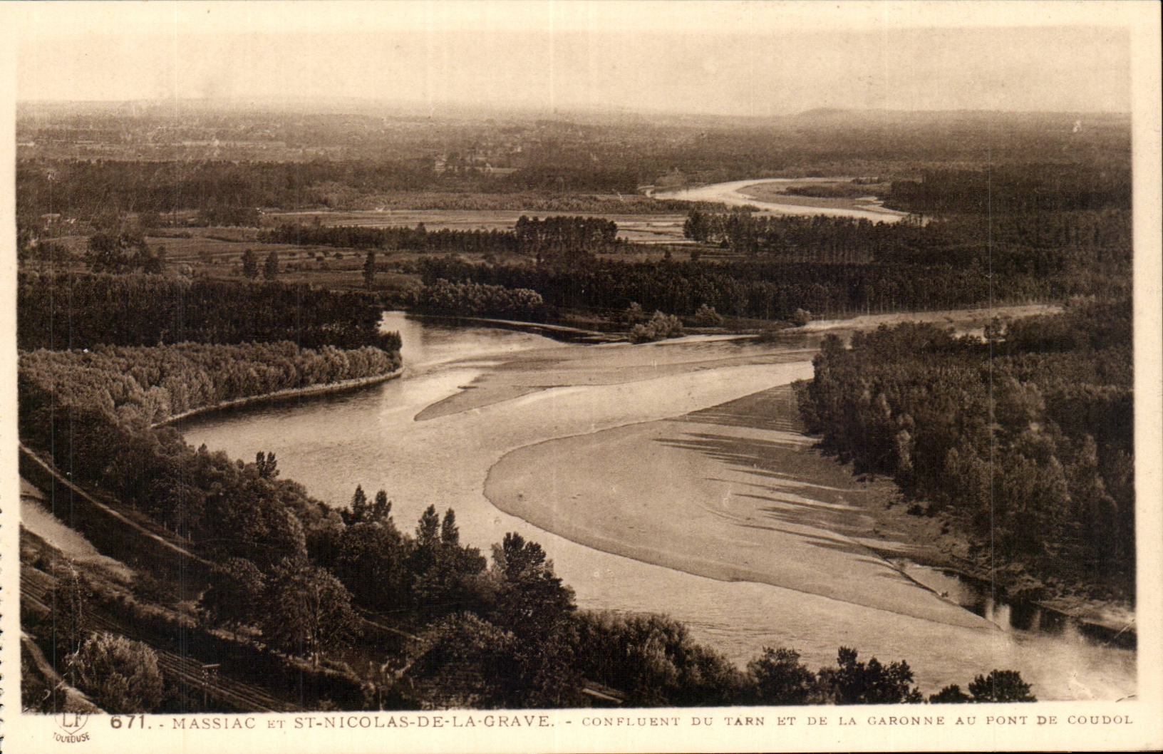 Moissac and Saint Nicolas of the Low register - Confluence of the Tarn - CPA