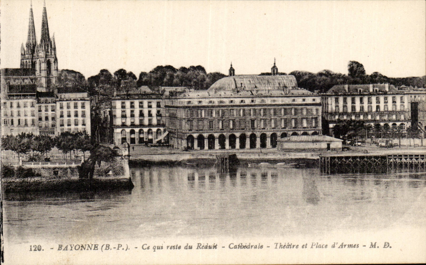 Bayonne - Cathedral and Place of Weapons - CPA