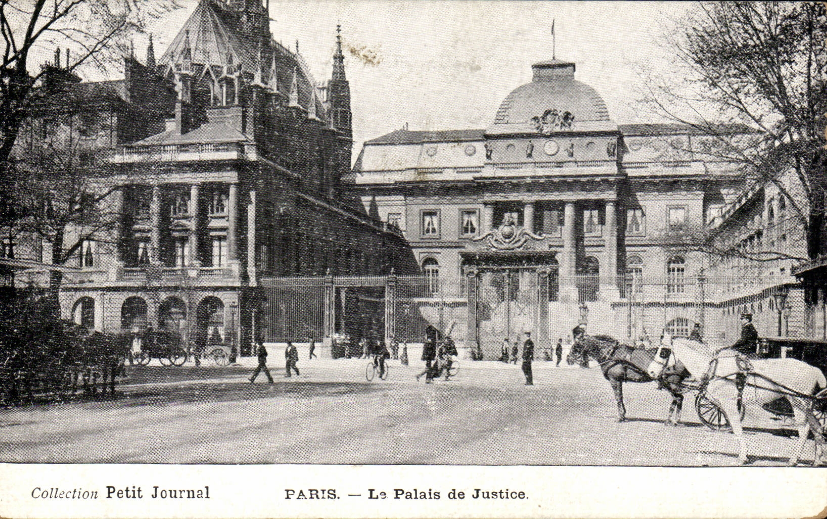 Paris - 1 - Le Palais de Justice - Collection Petit Journal - cheval - horse - CPA