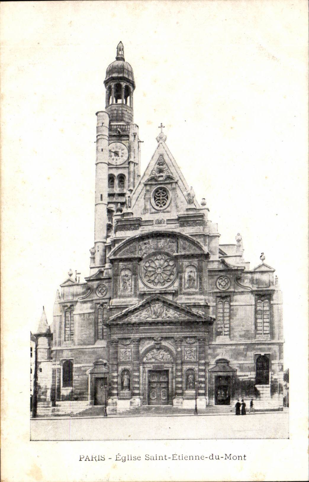 Paris - 5 - Church Saint Etienne of the Mount - CPA