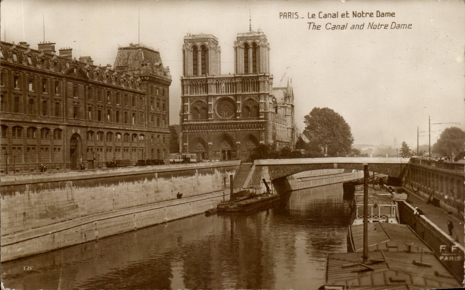 Paris - 4 - Le Canal et Notre Dame - CPA 
