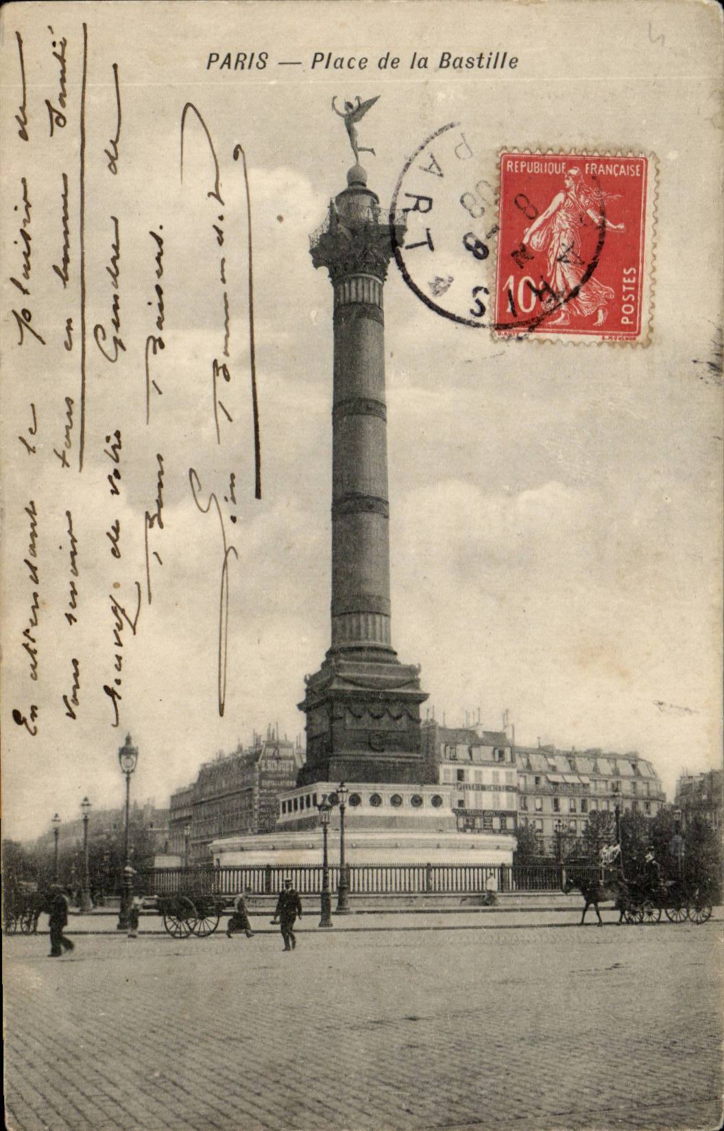 Paris - 11 - Place of the Bastille - CPA