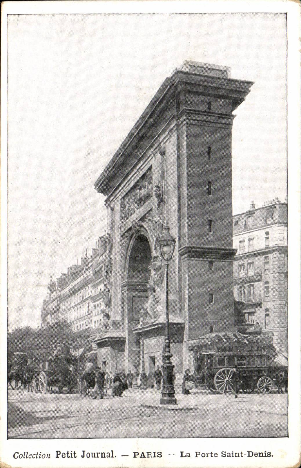Paris - 10 - the Gate Saint Denis - the Small Newspaper - CPA