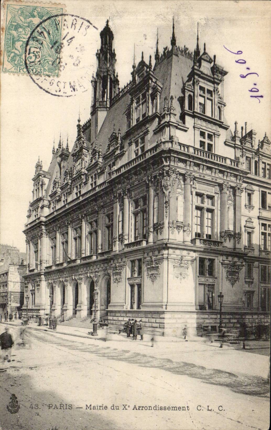 Paris - 10 - Town hall of X District - CPA