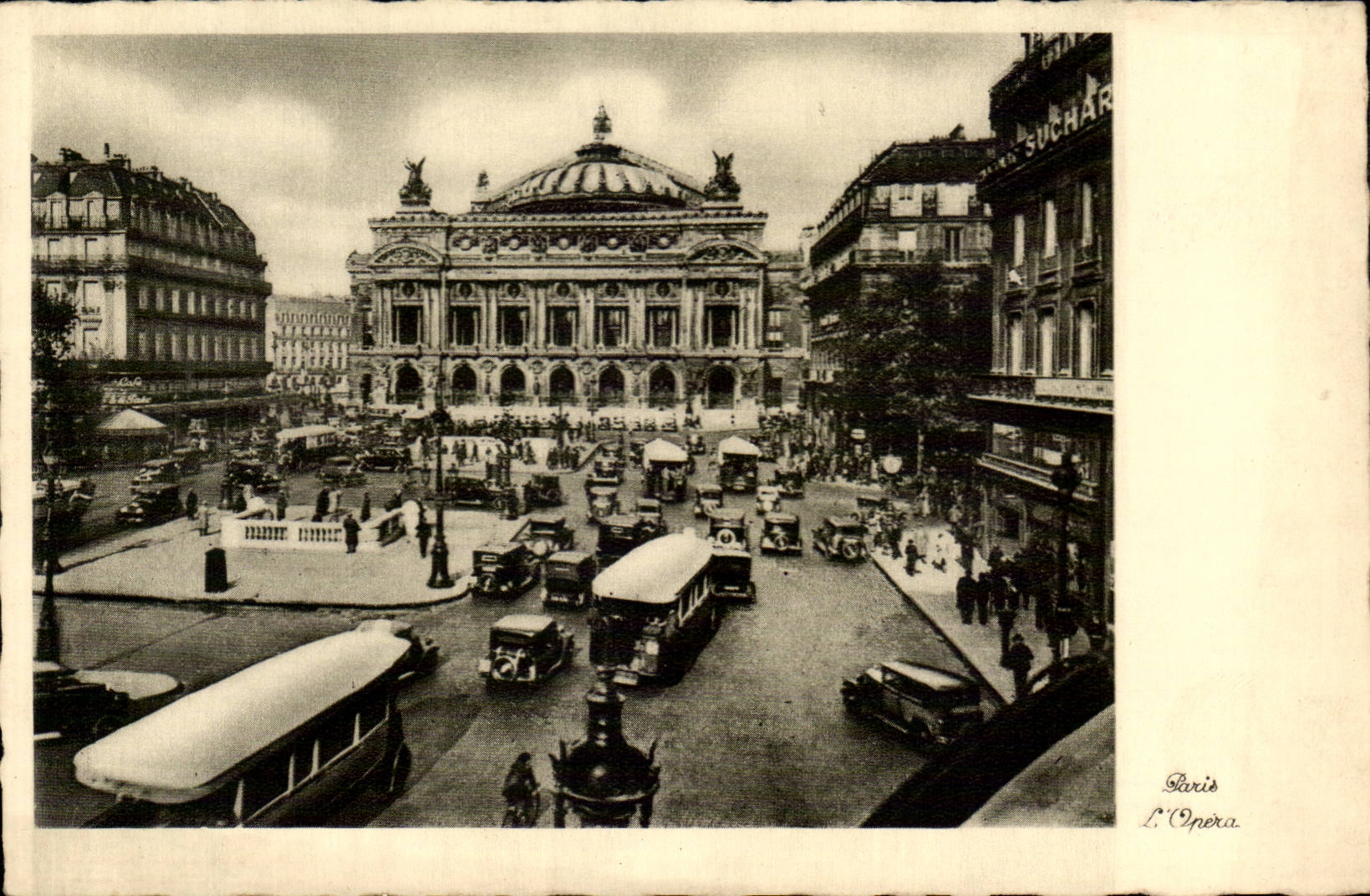 Paris - 9 - L'Opera - autobus CPA 
