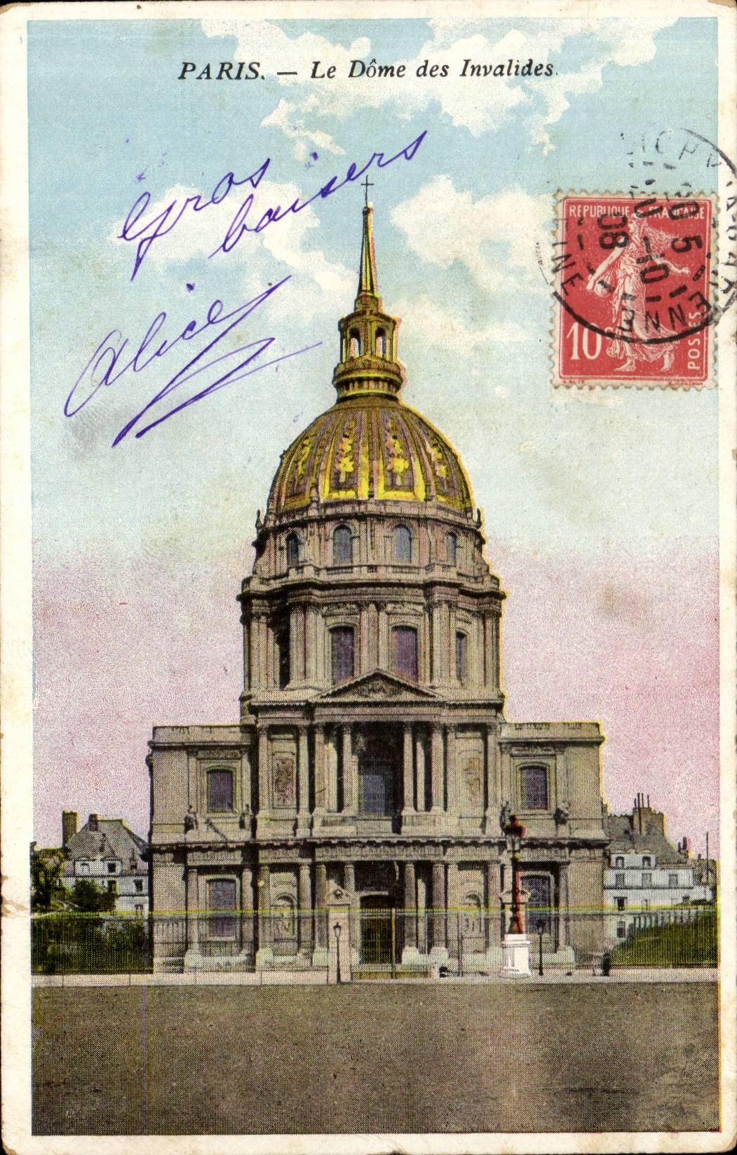 Paris - 7 - Dome of Invalides - CPA