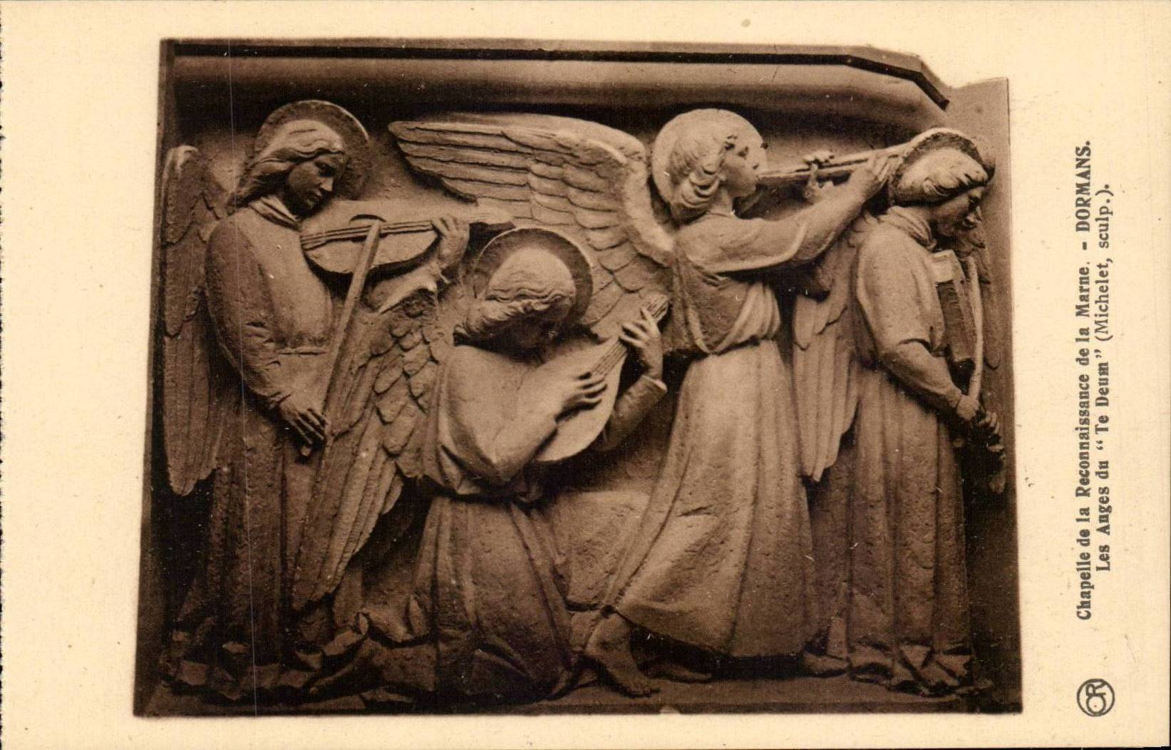 Dormans - Vault of the Recognition of the Marne - Angels - Low Relief - engel - angels CPA