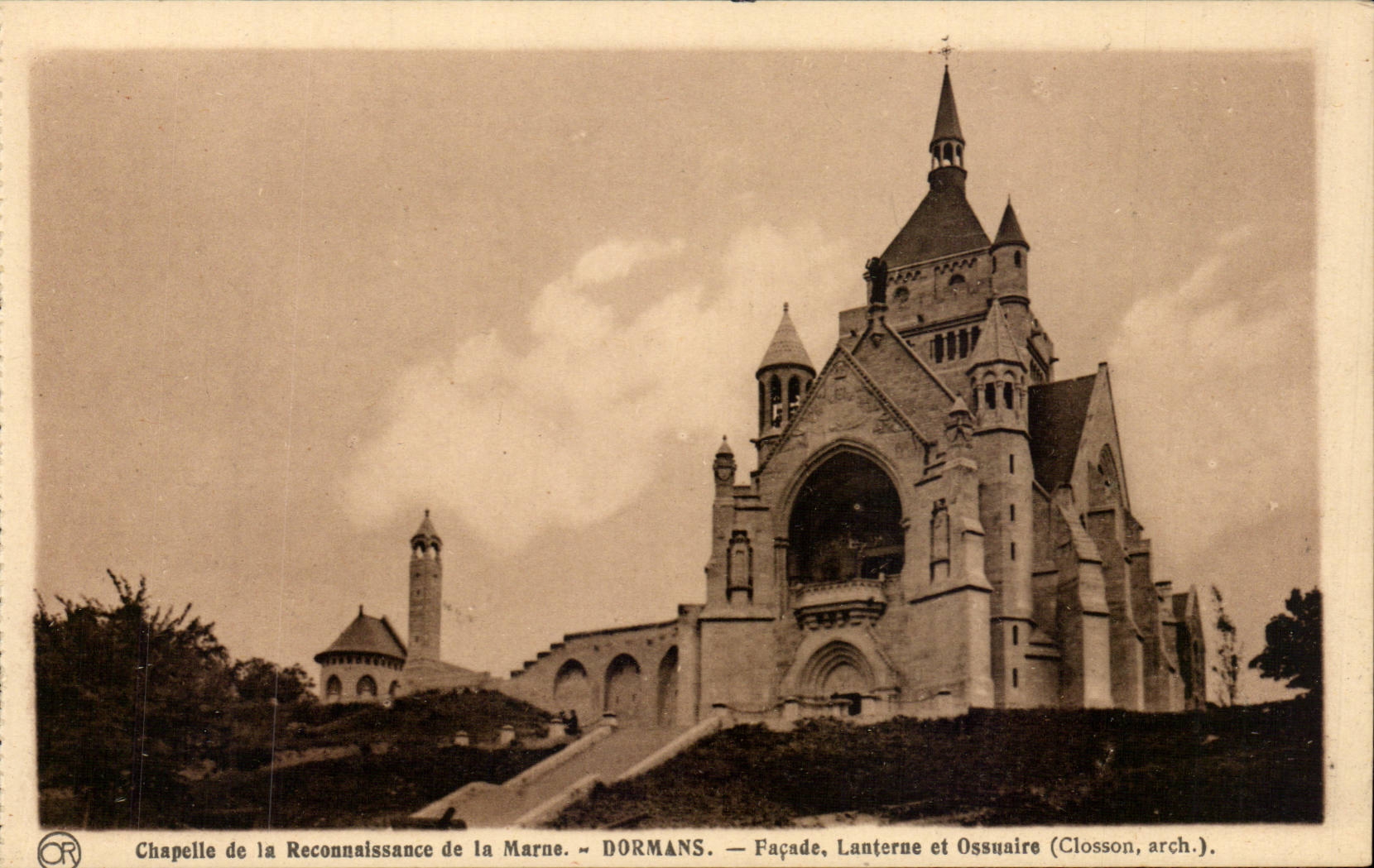 Dormans - Vault of the Recognition of the Marne - Facde Lantern and Ossuaire CPA